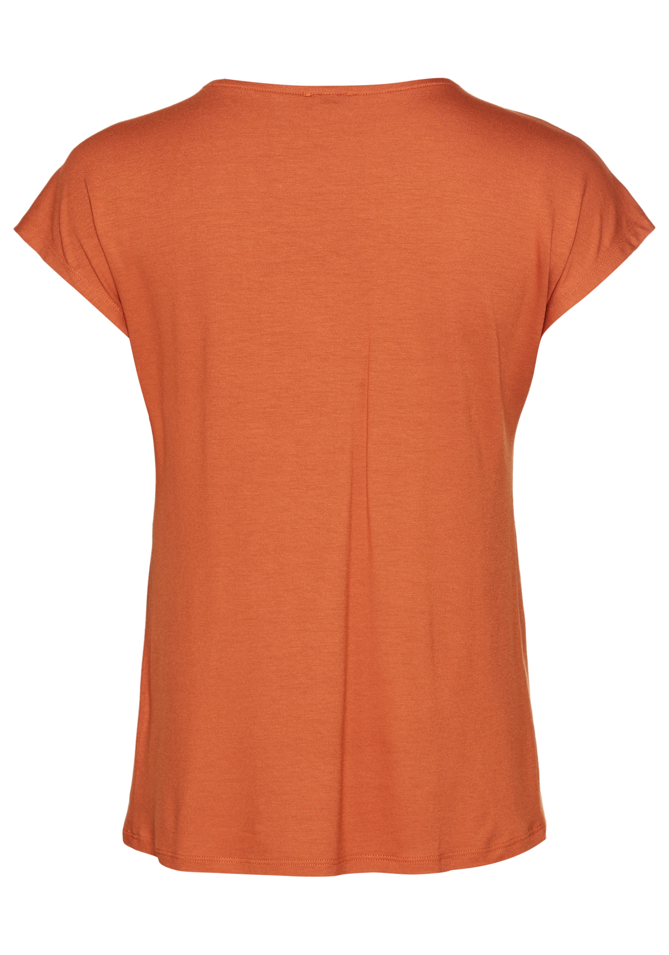 Laura Scott Kurzarmshirt, mit schmückendem Knopf in Perlmutt-Optik - NEUE KOLLEKTION