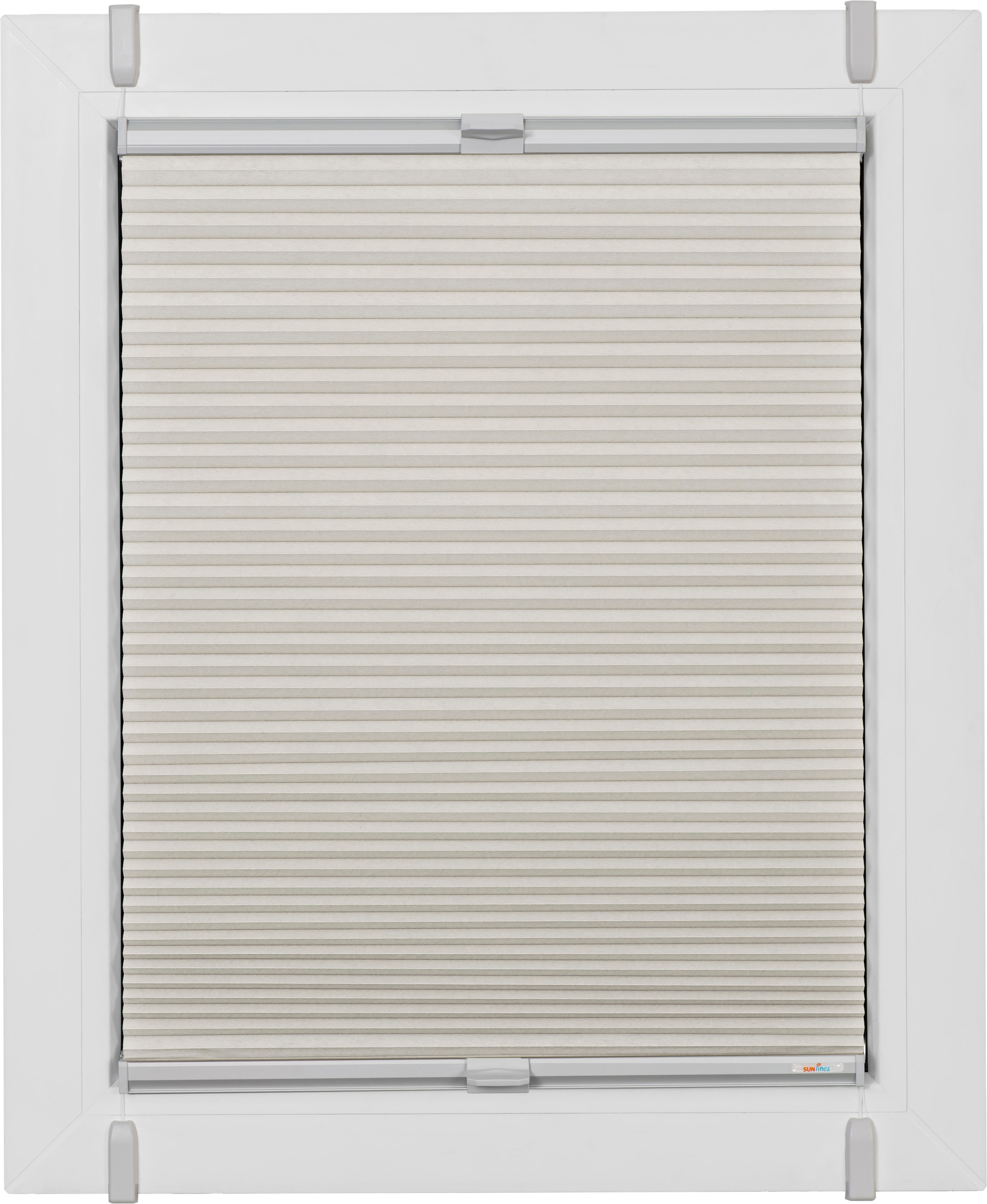 sunlines Wabenplissee »One Size Style Honeycomb TL« blickdicht ohne Bohren verspannt Zubehörfarbe grau, zum Klemmen
