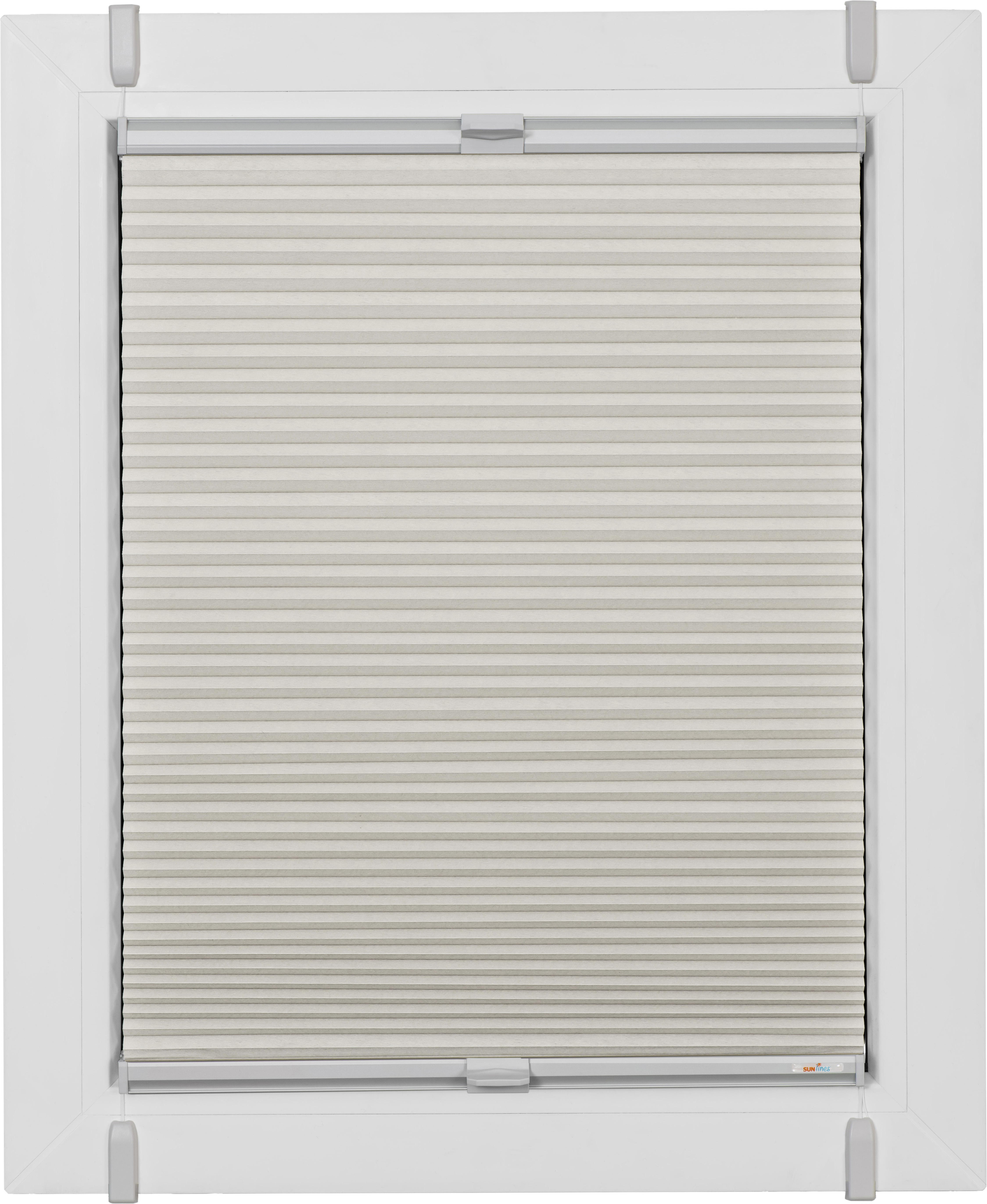 sunlines Wabenplissee "One Size Style Honeycomb TL" blickdicht ohne Bohren verspannt Zubehörfarbe grau, zum Klemmen