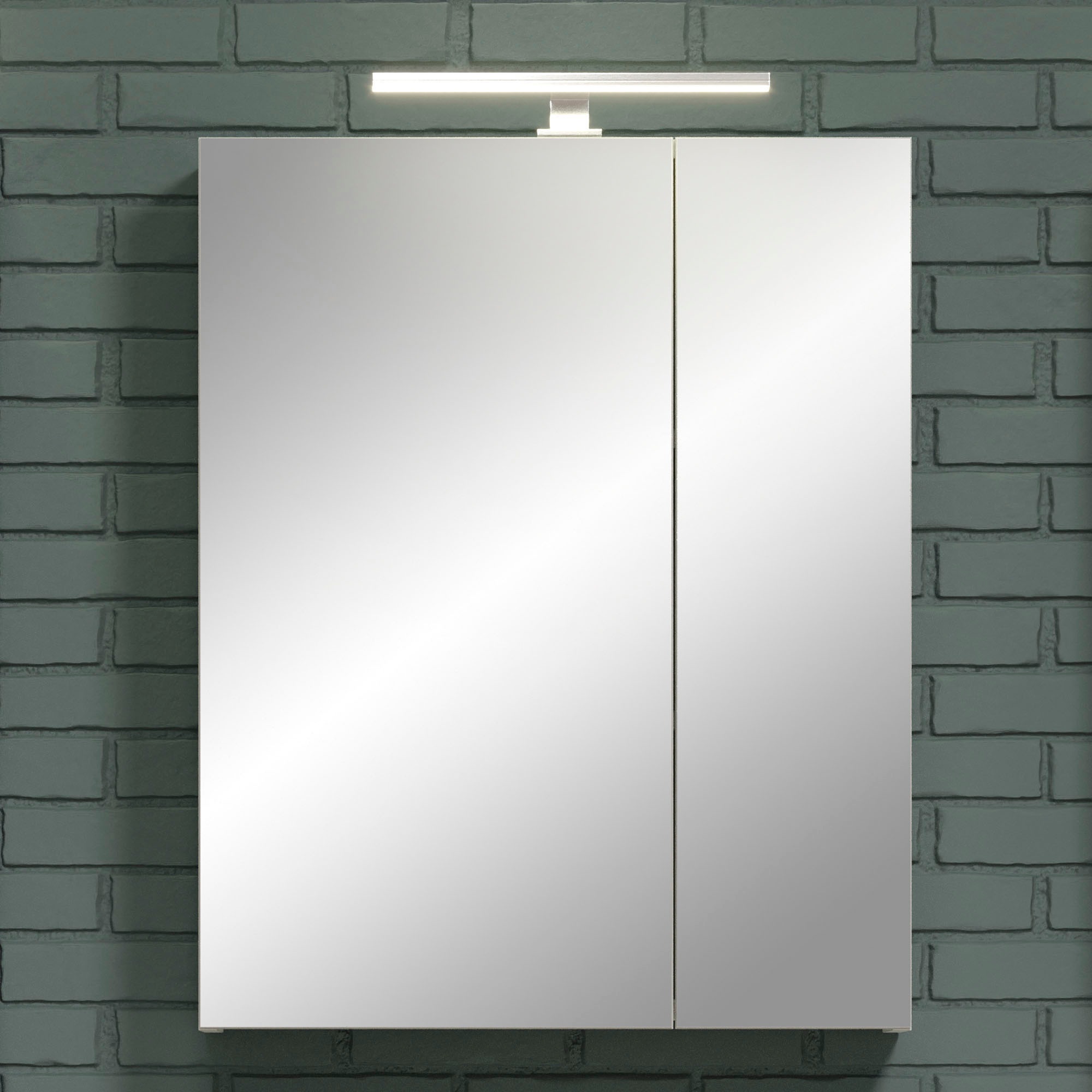 trendteam LED Spiegelleuchte LED-Board Kaltweiß Länge 30 cm - LED Badaufbauleuchte mit kaltem Licht - Mit Multibox