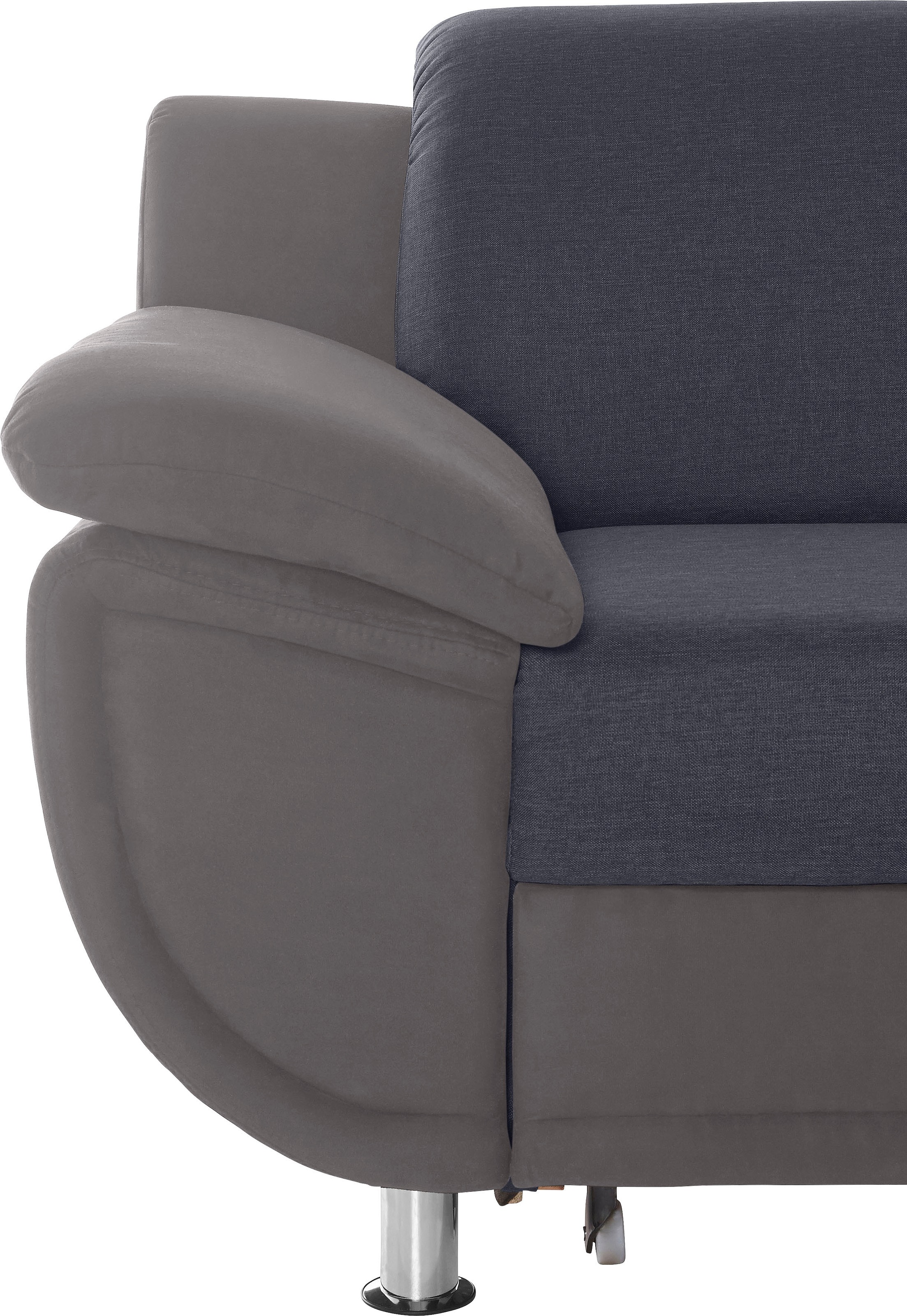 TRENDMANUFAKTUR Ecksofa »Rondo 3, zeitlos und modern, im Materialmix, L-Form«, wahlweise Federkern für hohen Sitzkomfort, wahlweise Bettfunktion