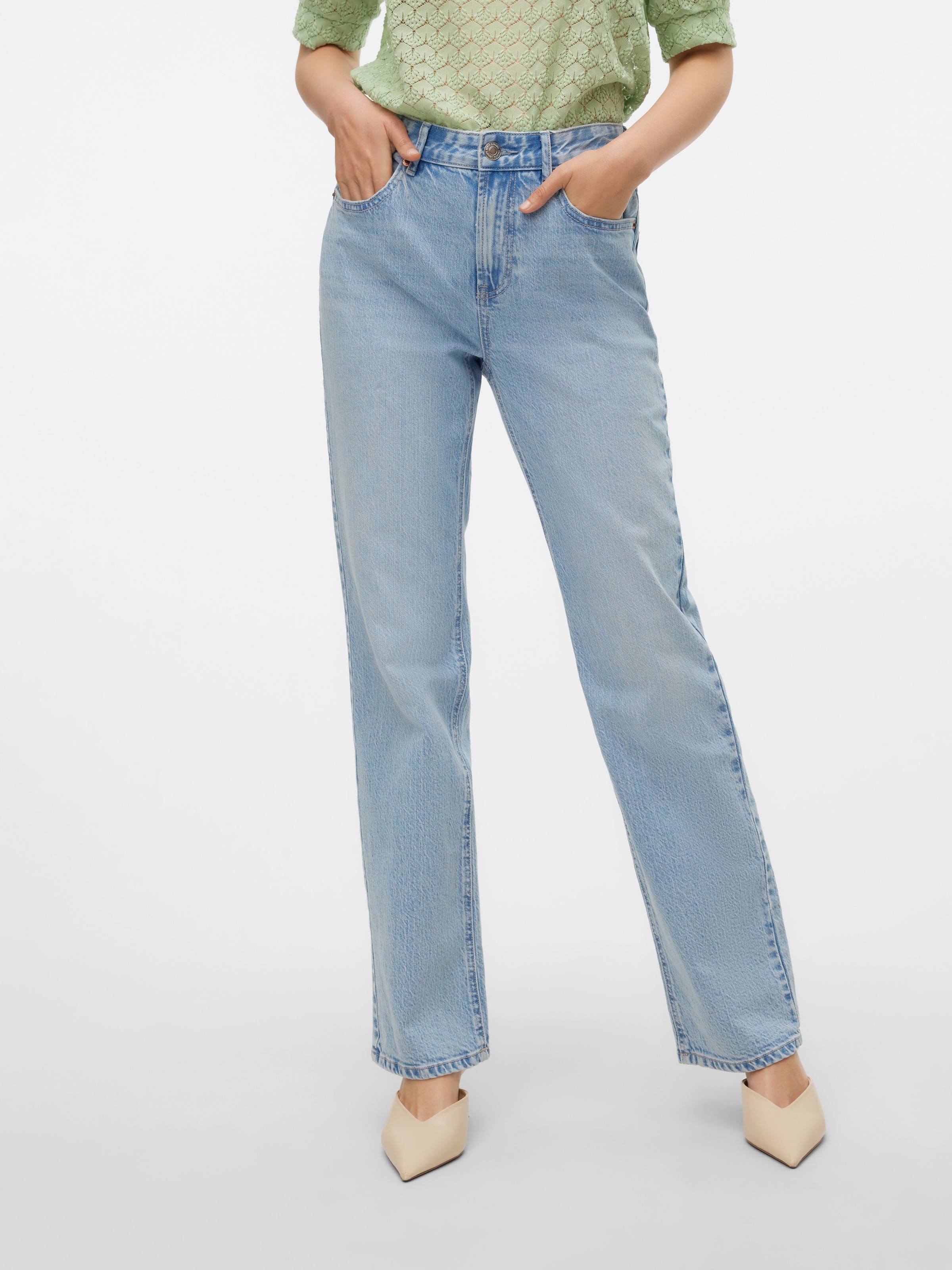 Straight-Jeans »VMTESSA HR STRAIGHT JEANS LI3010 GA NOOS«