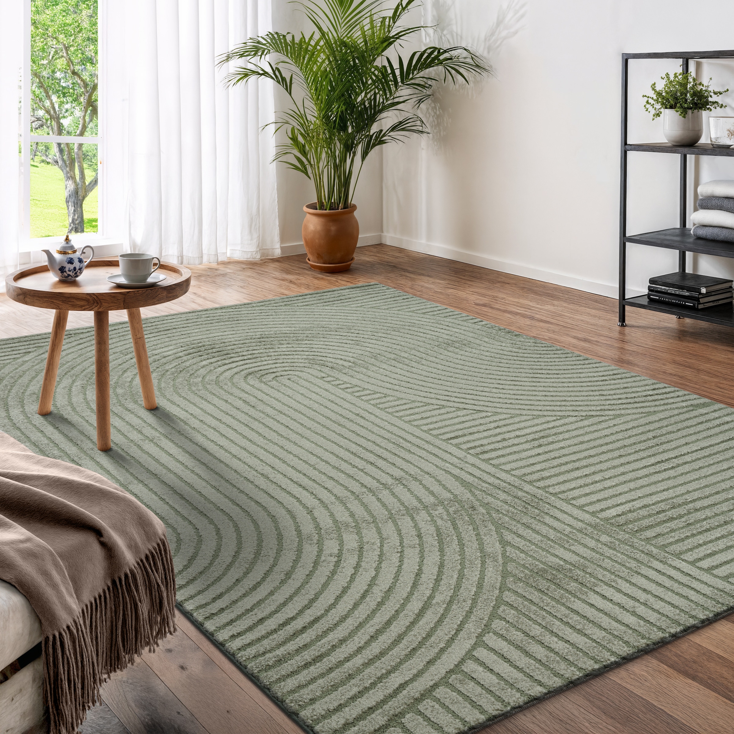 OTTO home Designteppich "Eliaan 3D Optik/Hoch-Tief Effekt" rechteckig 14 mm günstig online kaufen