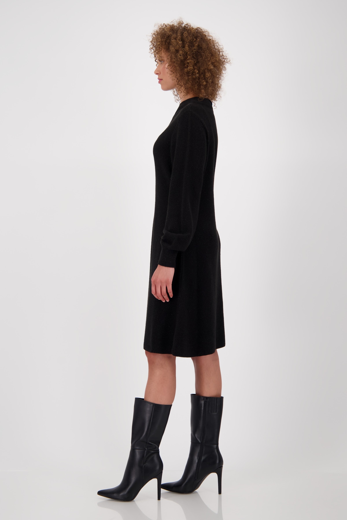 Monari Strickkleid »Kleid Strick Lurex 92cm«, Mit Rundhalsausschnitt