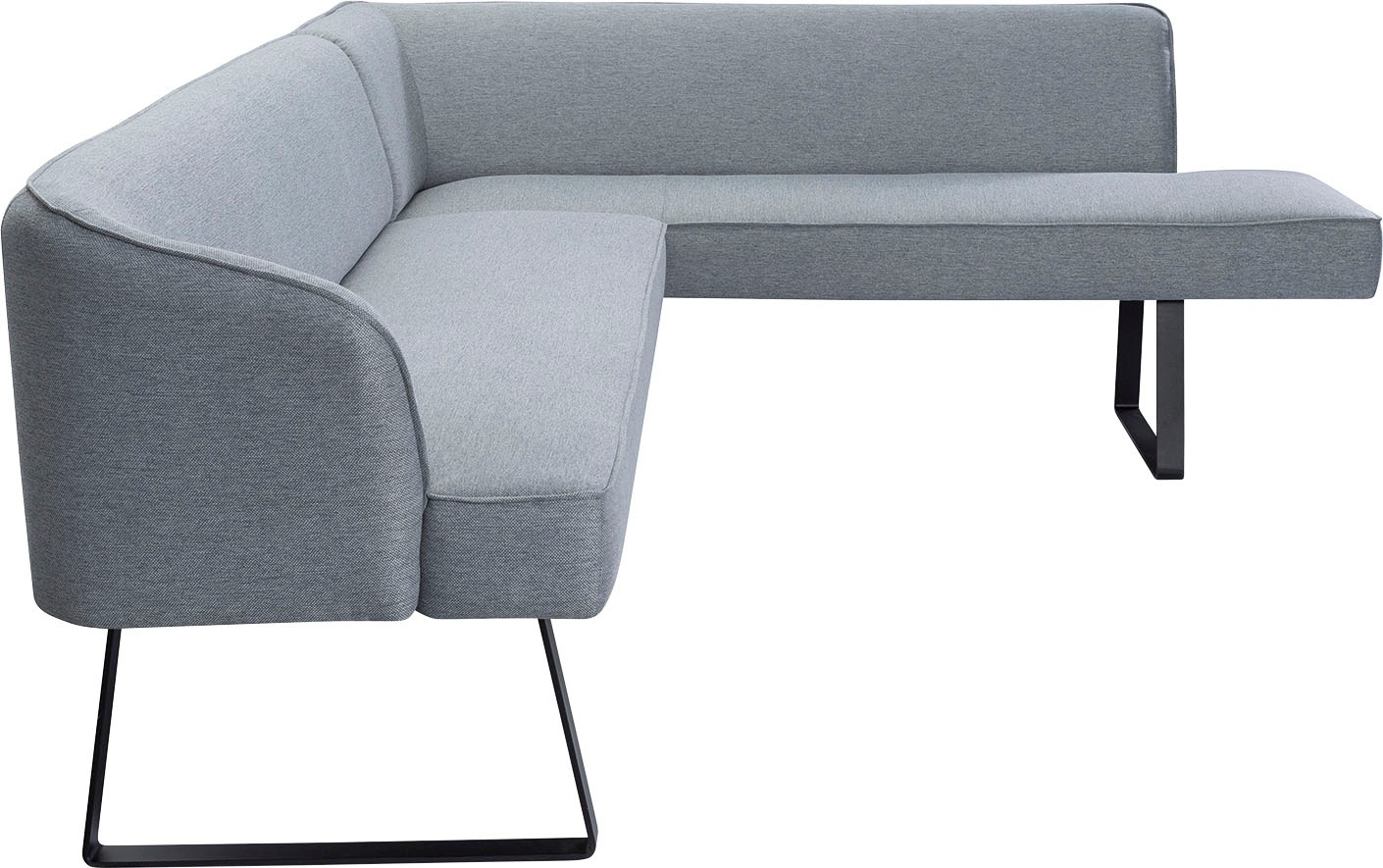 exxpo - sofa fashion Eckbank »Americano«, mit Keder und Metallfüßen, Bezug in verschiedenen Qualitäten