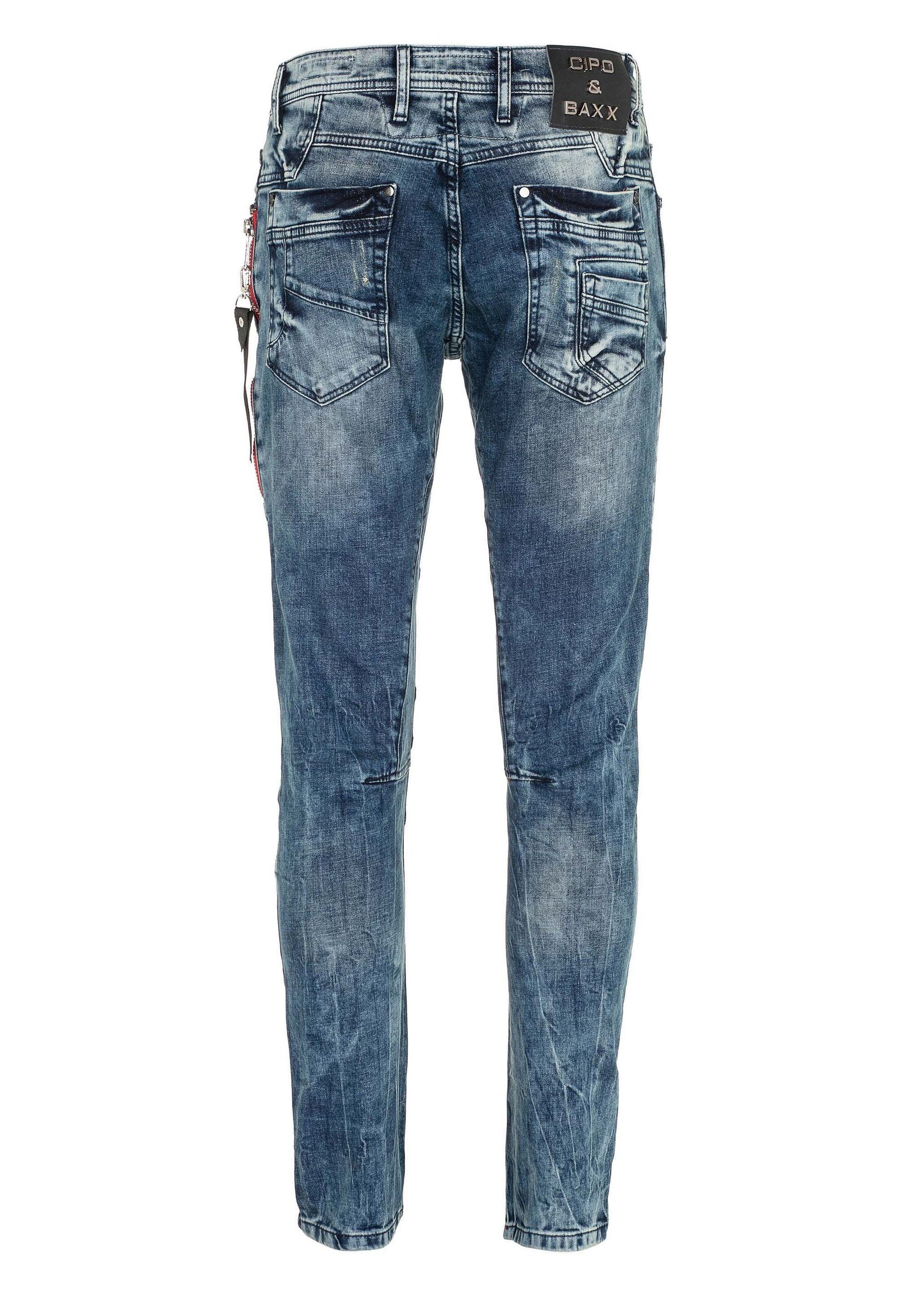 Cipo & Baxx Slim-fit-Jeans »Jeans«, mit Zierstichen und Taschendetails, CD-478