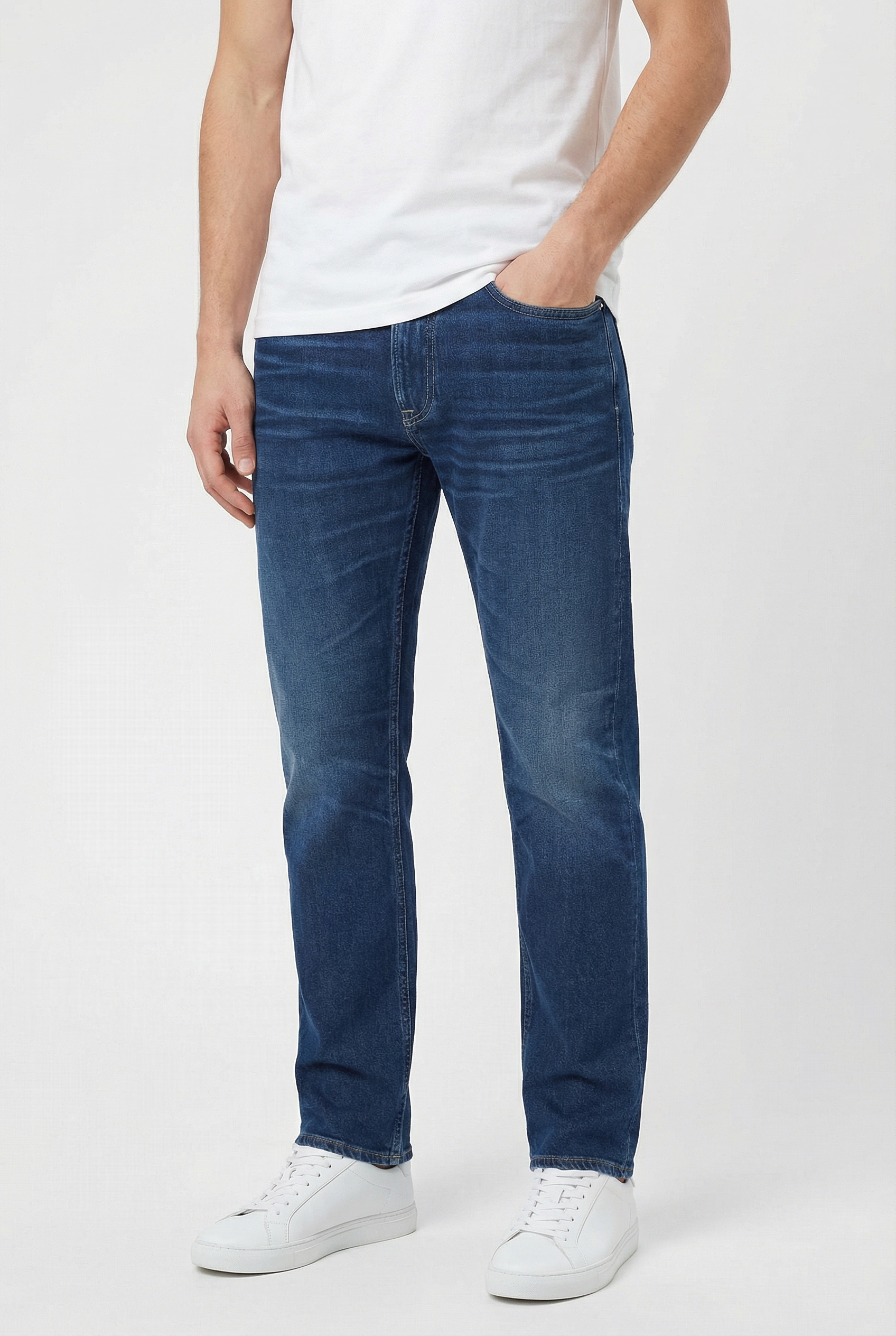 Calvin Klein Slim-fit-Jeans used washed, Slim Straight Fit, Logopatch am Bu günstig online kaufen