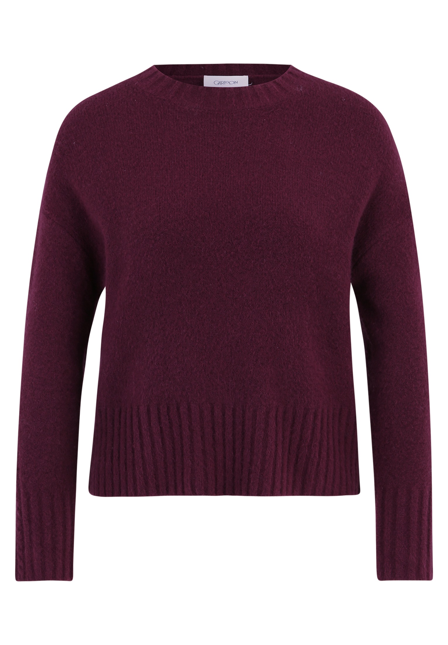 Cartoon Strickpullover "Damen mit Rundhalsausschnitt" 1 Stk. Struktur günstig online kaufen