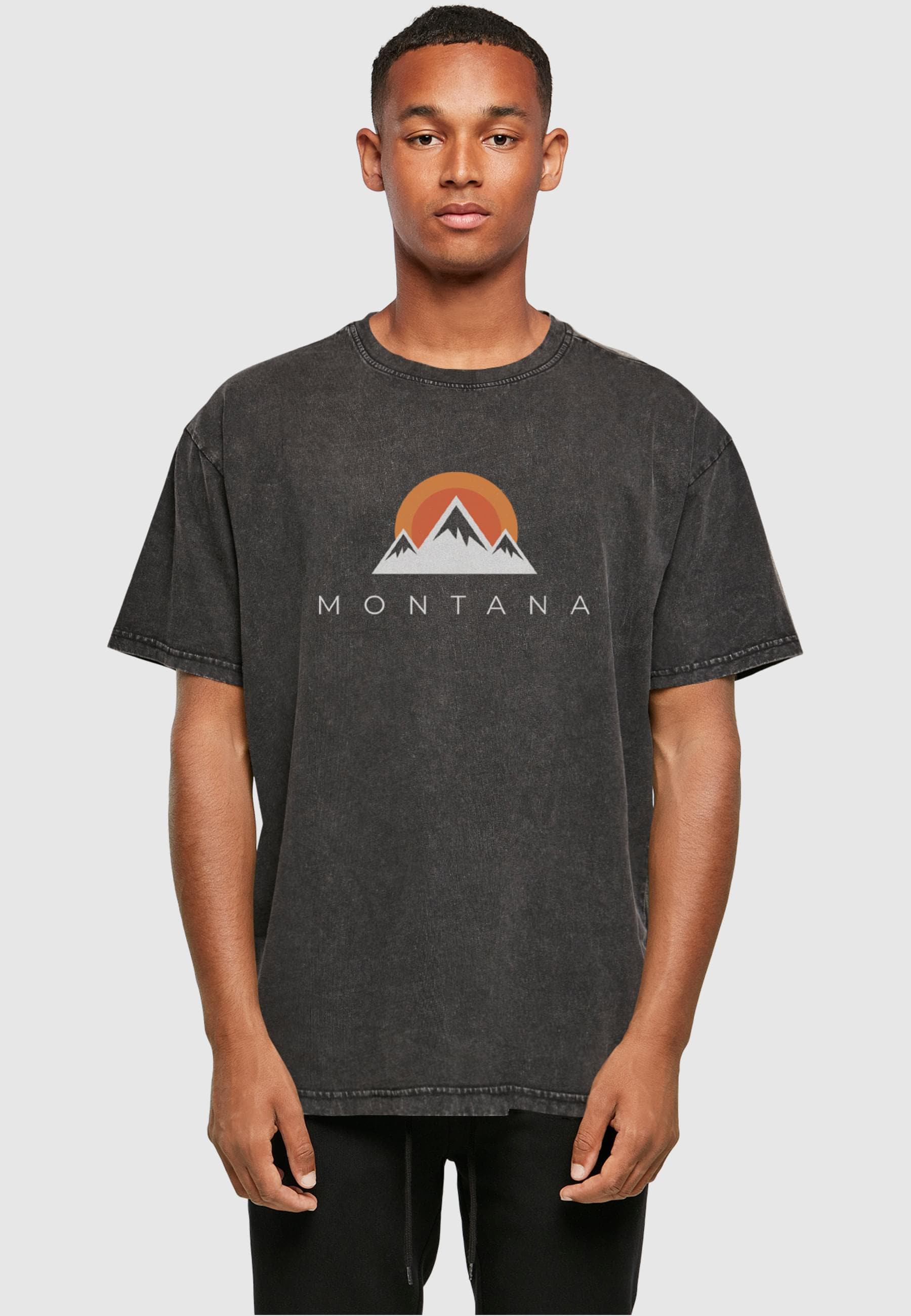 Merchcode T-Shirt »Merchcode Herren Montana X Acid Washed Heavy Oversize Tee«, (1 tlg.)