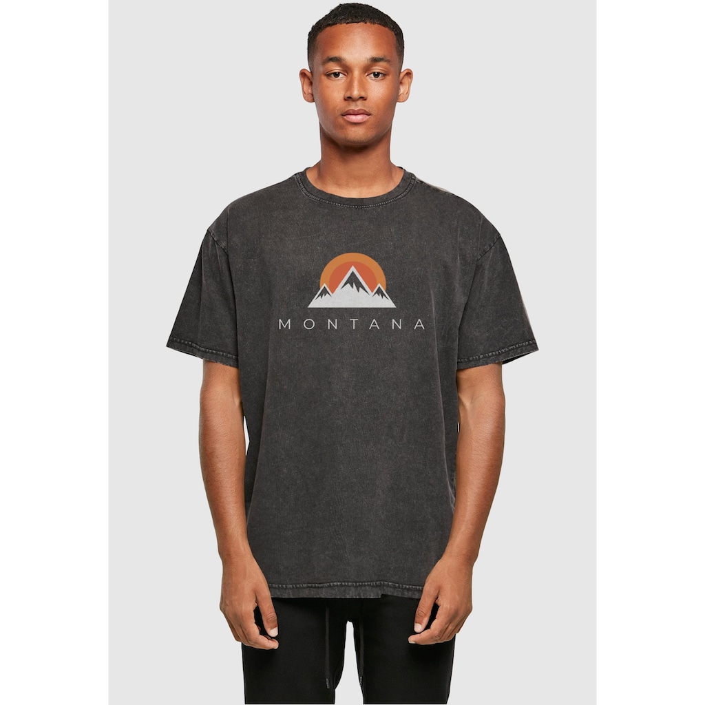 Merchcode T-Shirt »Merchcode Herren Montana X Acid Washed Heavy Oversize Tee«, (1 tlg.)