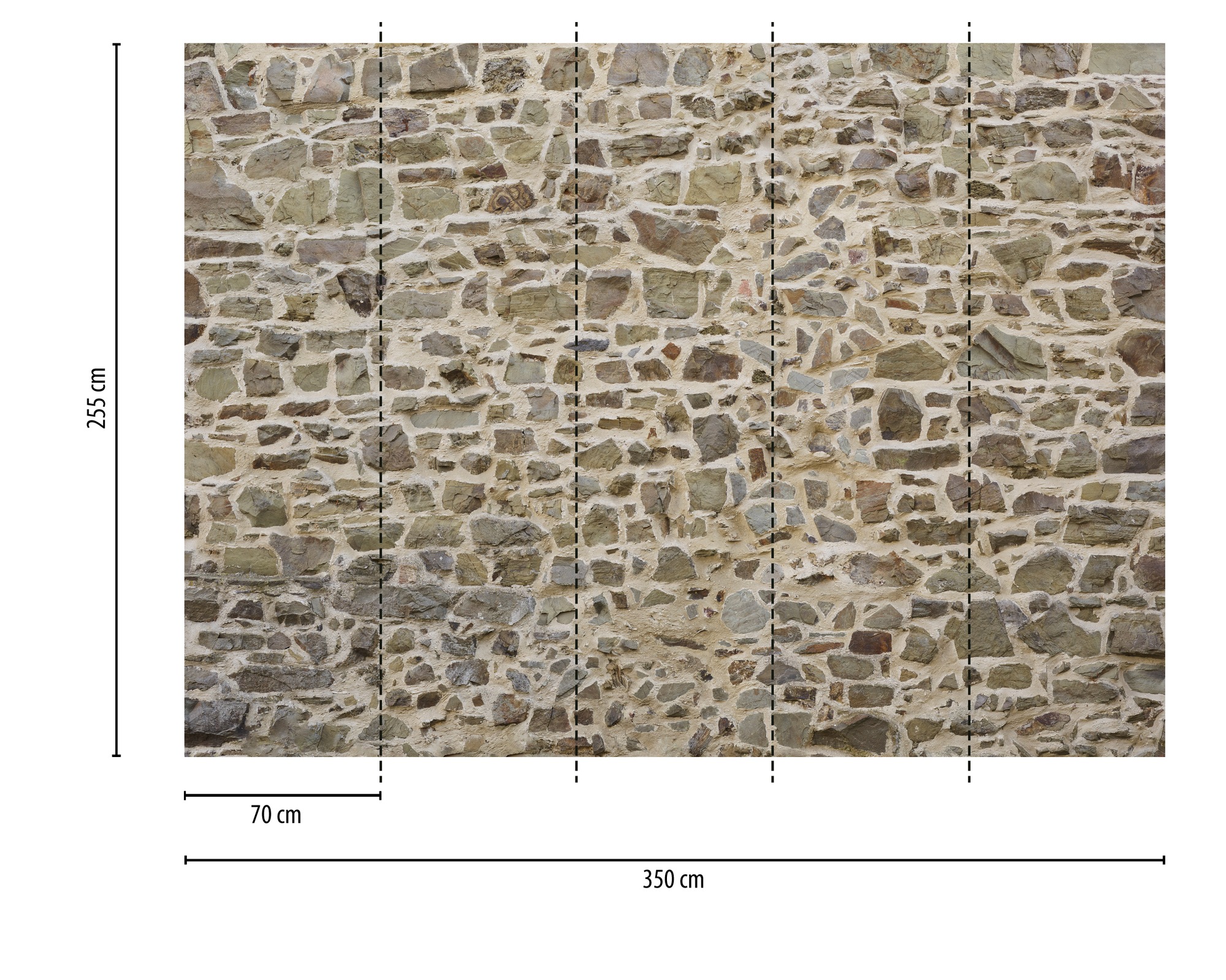 A.S. Création Vliestapete »Fototapete Natursteinmauer Beige Grau Steinoptik« matt strukturiert