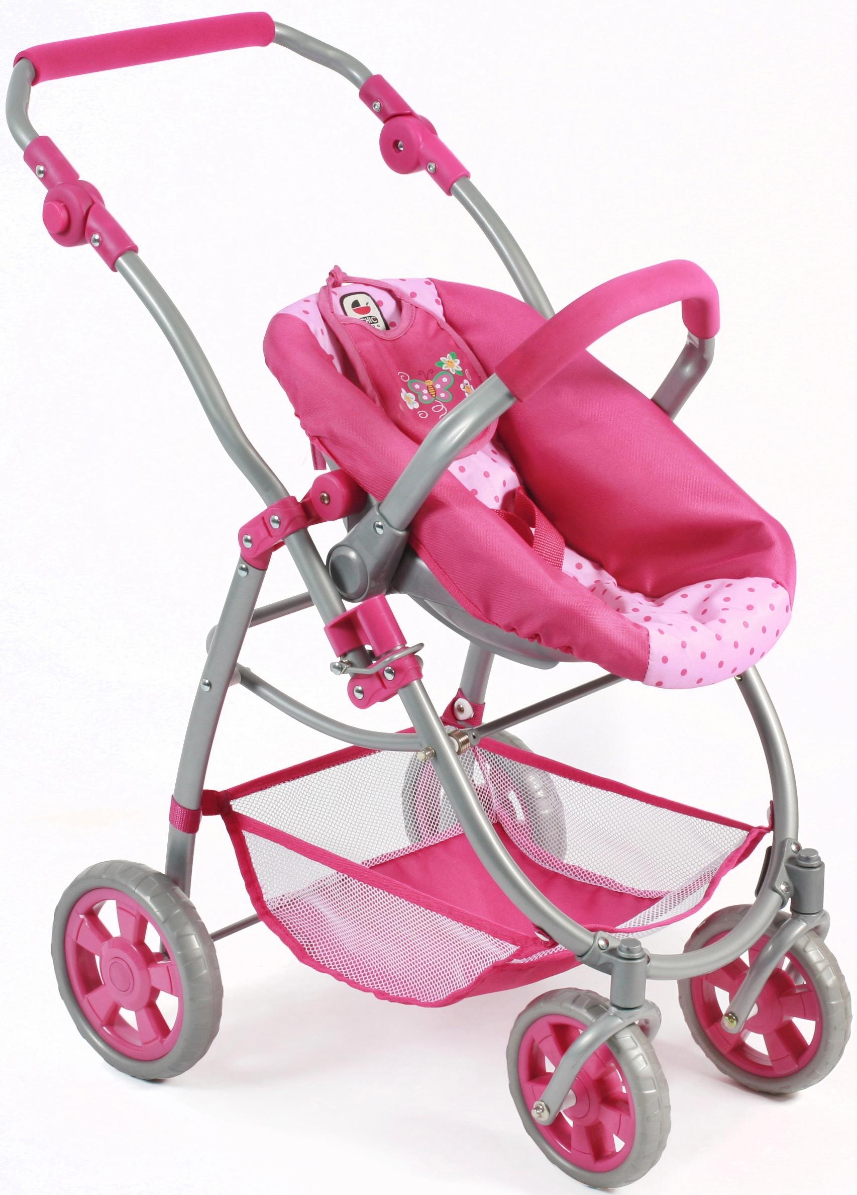 CHIC2000 Kombi-Puppenwagen »Emotion All In 3in1, Pink«, inkl. Babywanne, Babyschale und Sportwagenaufsatz