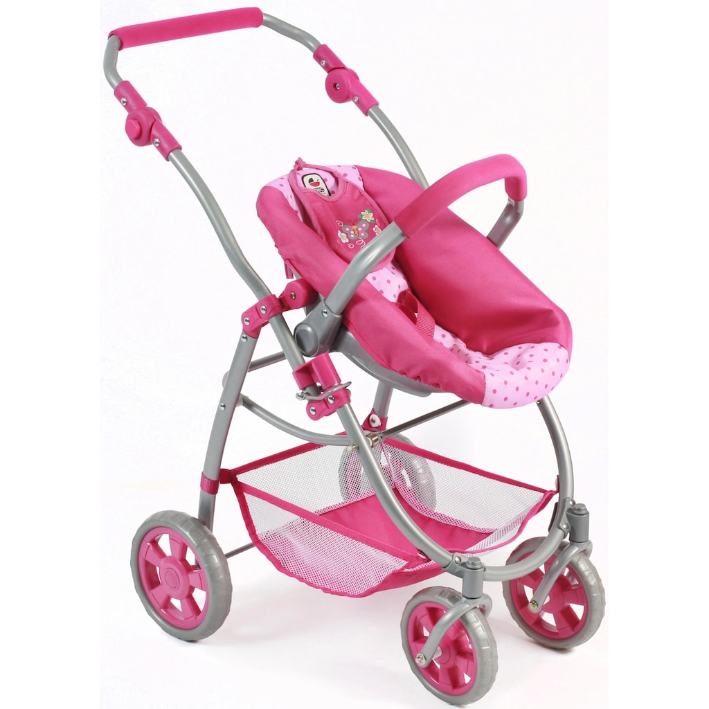 CHIC2000 Kombi-Puppenwagen »Emotion All In 3in1, Pink«, inkl. Babywanne, Babyschale und Sportwagenaufsatz