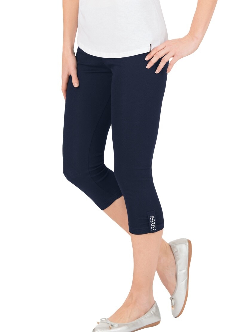 Trigema Leggings "TRIGEMA Leggings 7/8 mit Kristallsteinen" günstig online kaufen