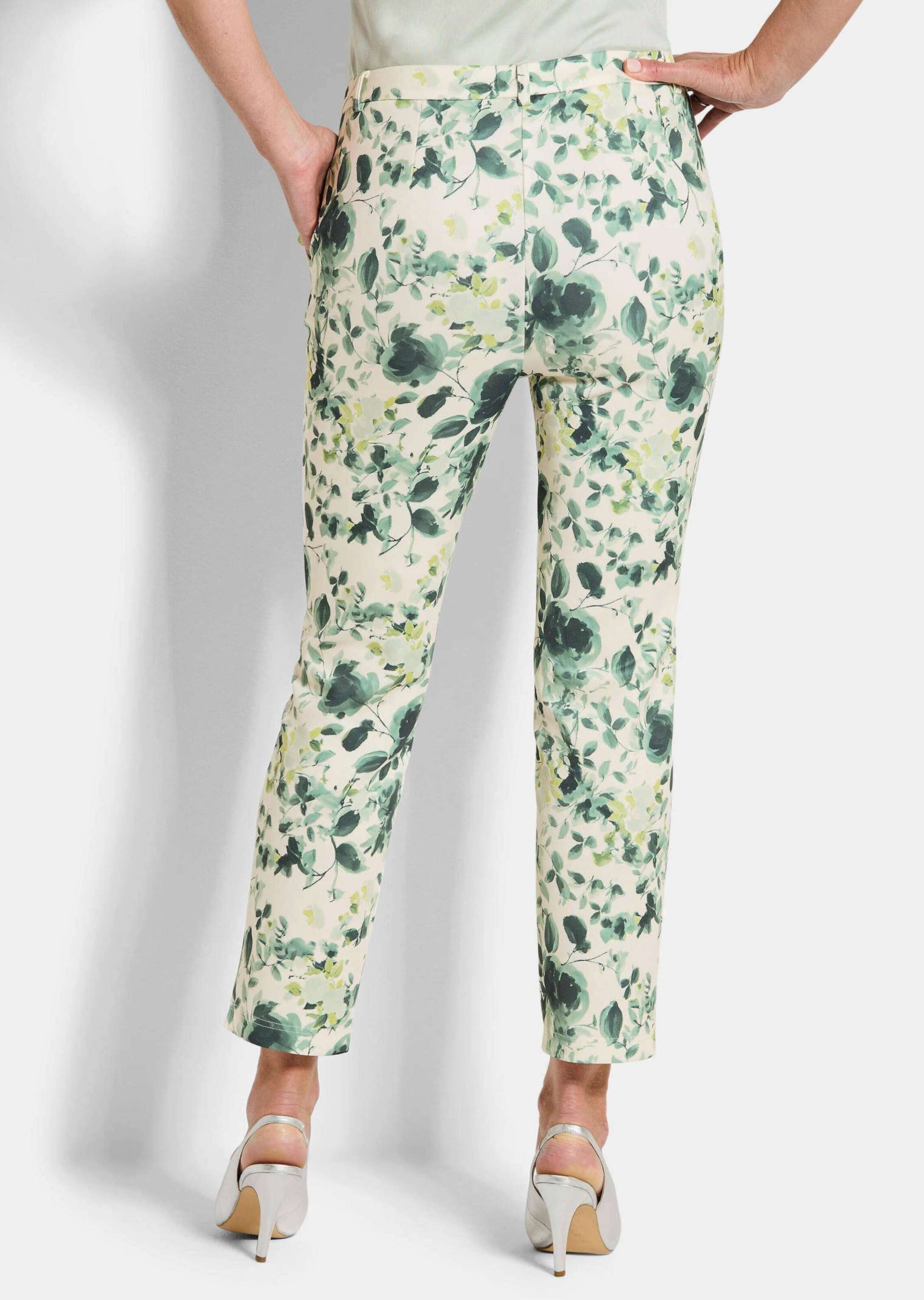 Goldner Louisa Short Length Trousers White Patterned Size 23 3