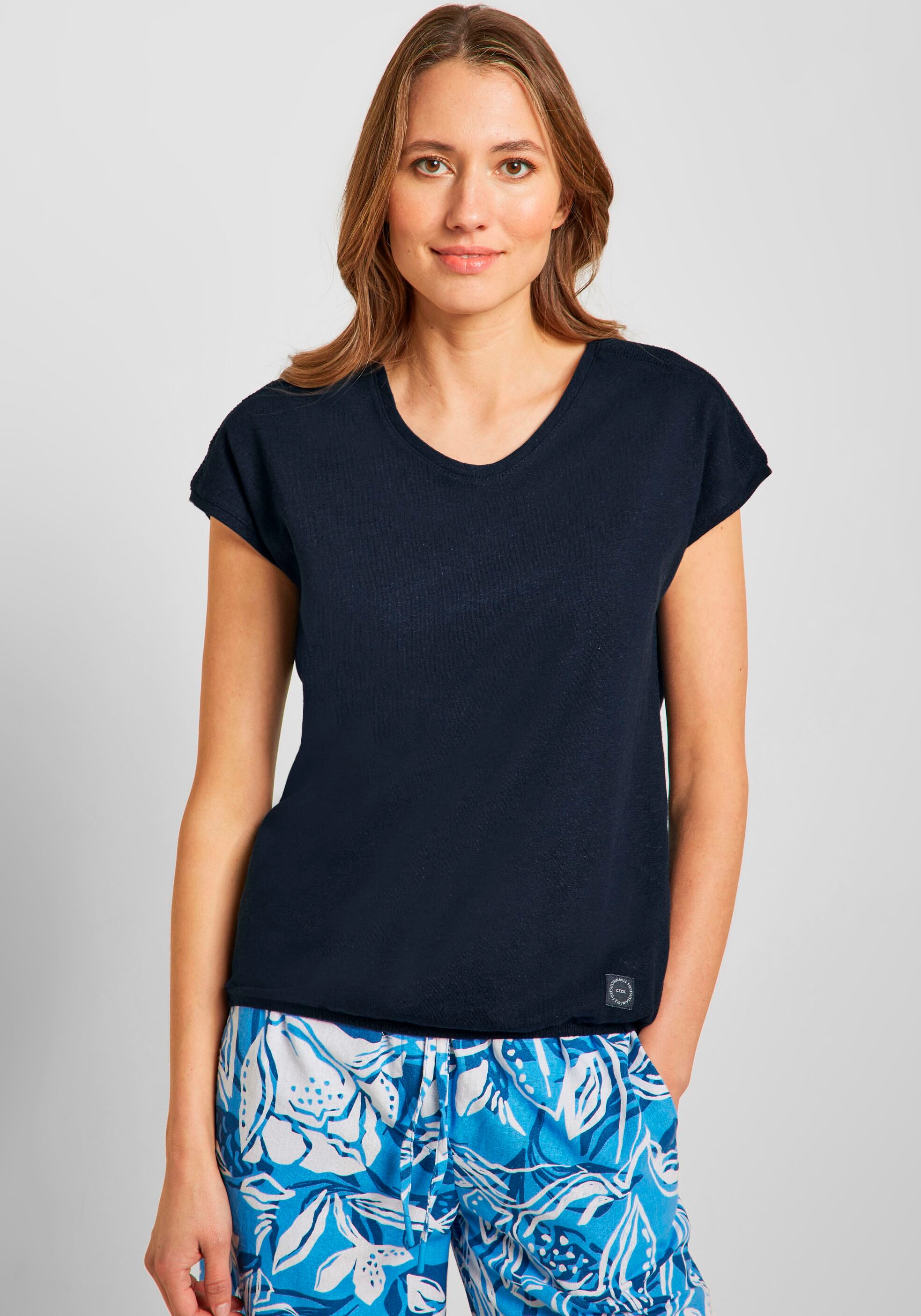 Cecil T-Shirt, mit V-Ausschnitt für bestellen | BAUR