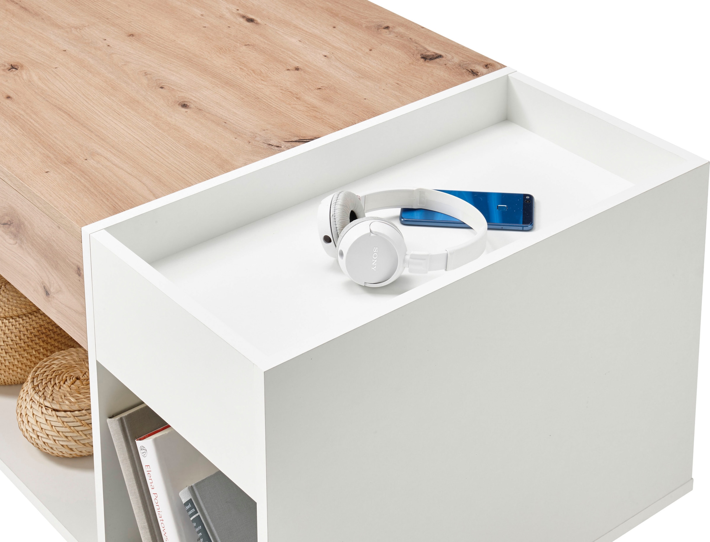 Stolkom Couchtisch »Emil«, rollbar, Tisch mit Schubkasten mit push to open