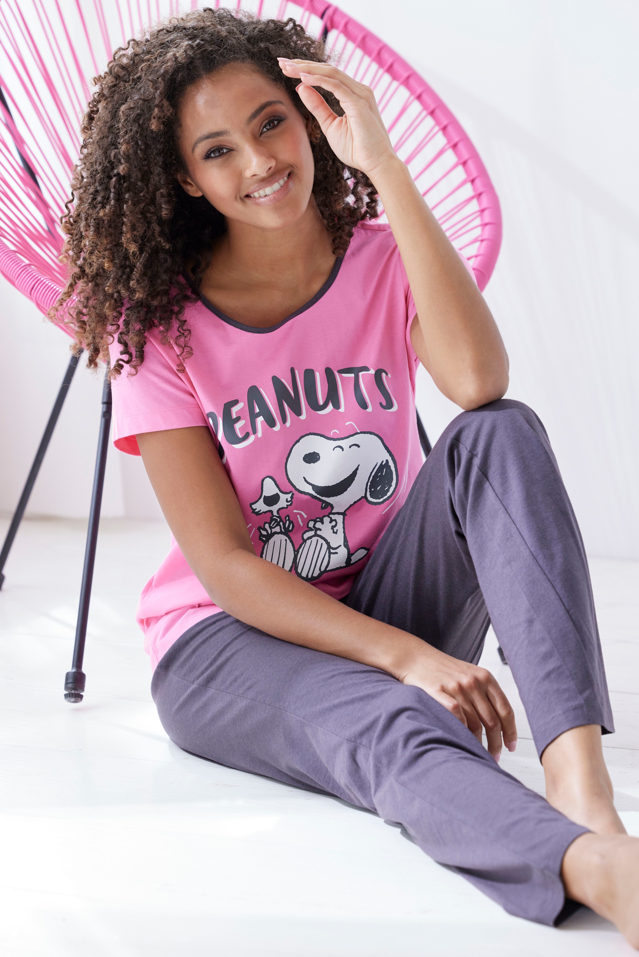 Thumbnail - Peanuts Pyjama 2 Stk. tlg., mit Snoopy Druck