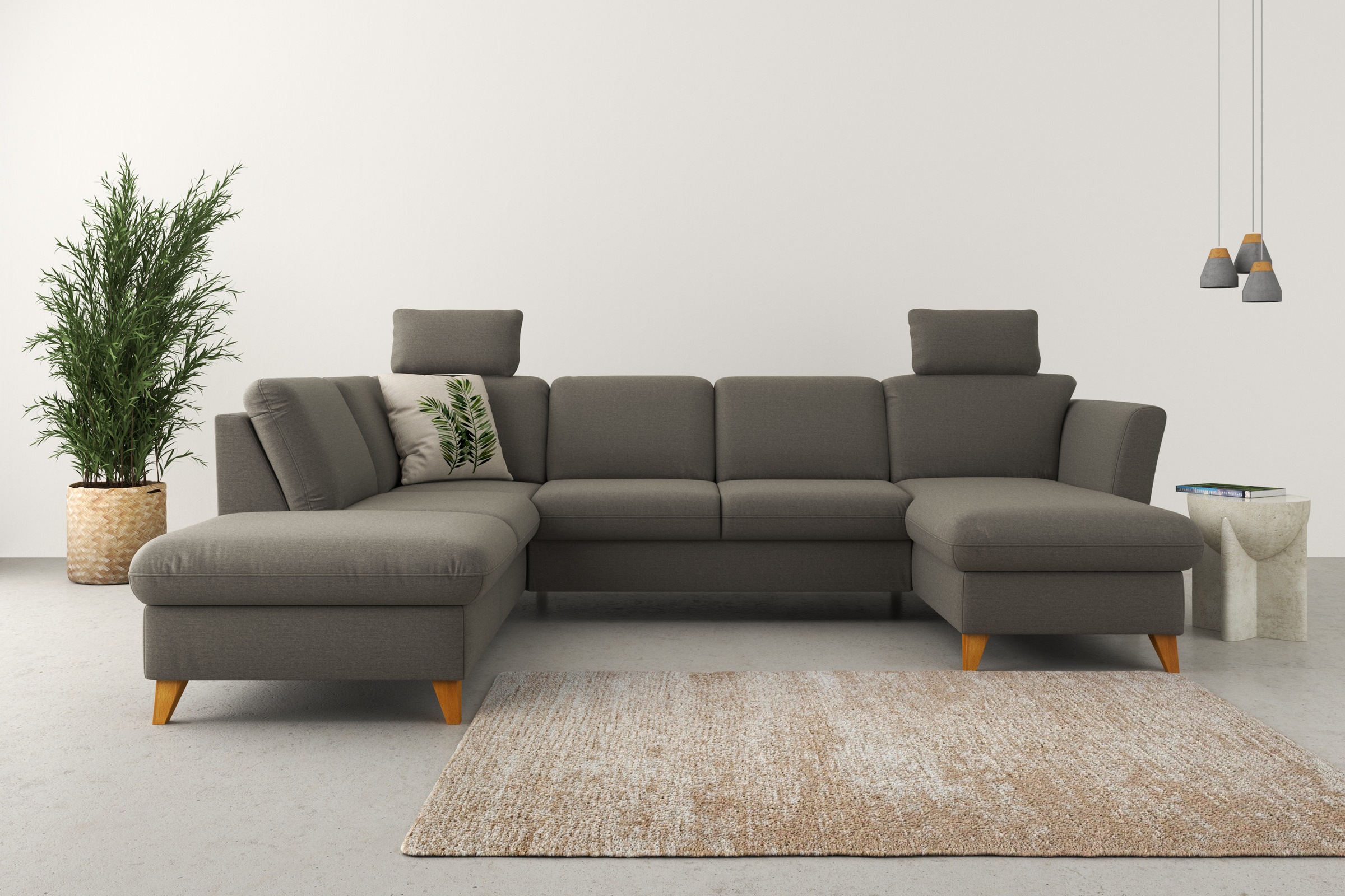 Home affaire Wohnlandschaft "Trelleborg U-Form" Federkern-Polsterung, wahlw günstig online kaufen