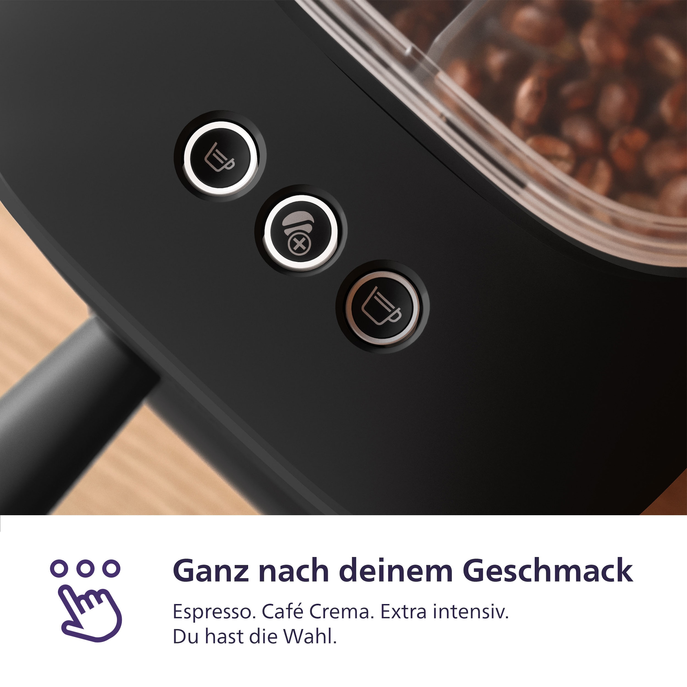 PHILIPS baristina Espressomaschine »mit Bean swap BAR320/60 mit Mahlwerk für ganze Bohnen« Doppelter Bohnenbehälter, 16 bar Pumpendruck, Schwarzgrau
