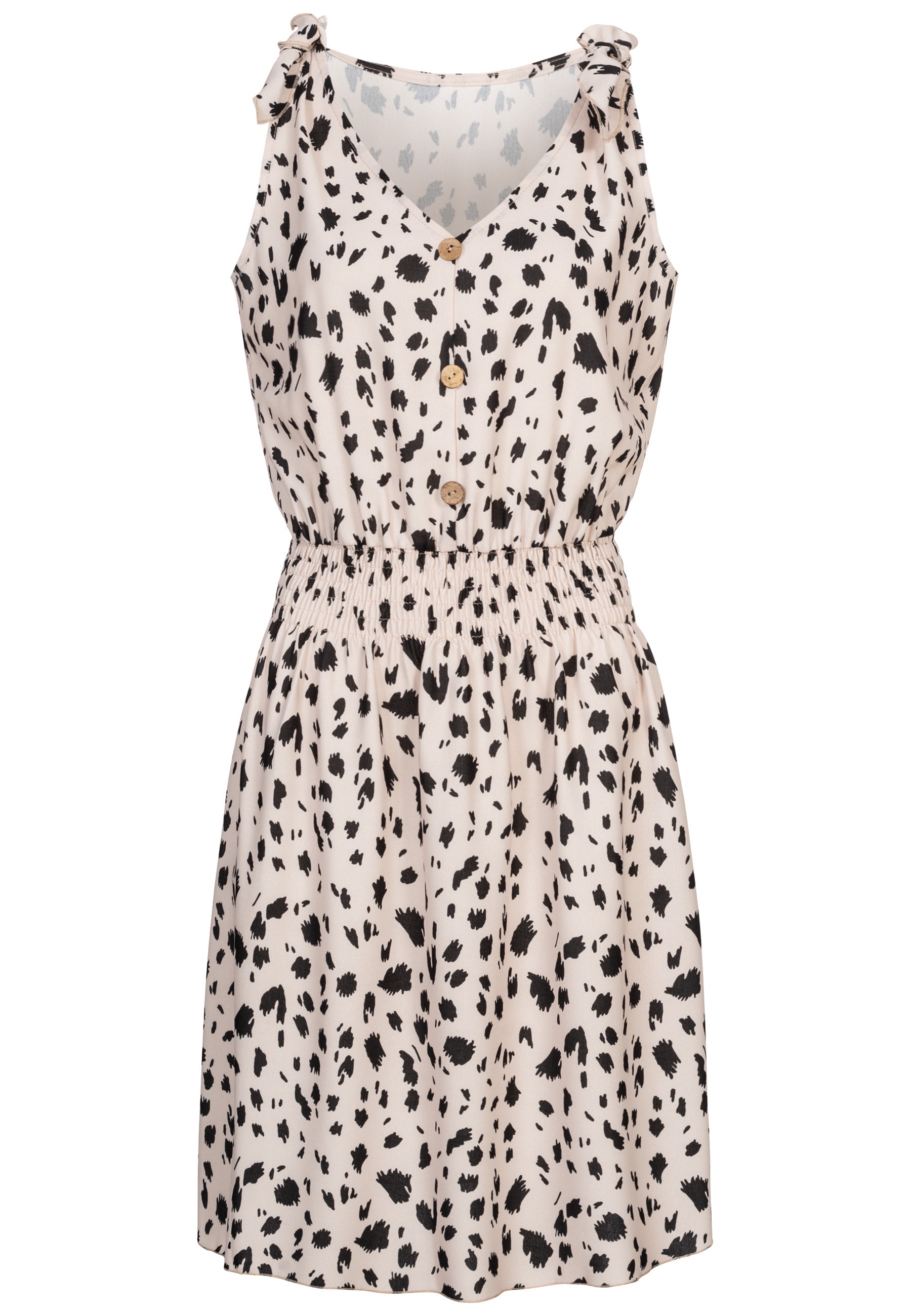 CLOUD 5IVE Shirtkleid "CLOUD 5IVE Dress with buttons and knot details animal print" 1 Stk. tlg.