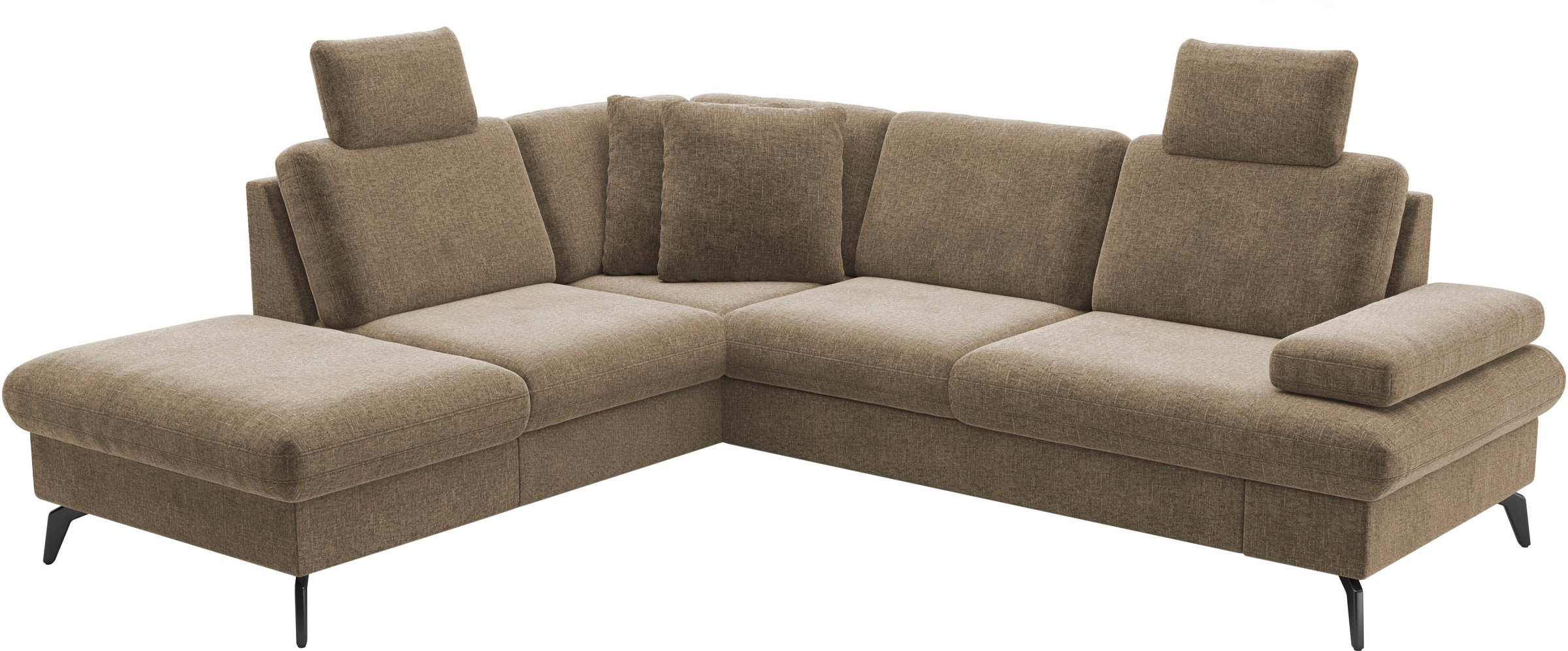 sit&more Ecksofa »Morris Jubi L-Form«, inkl. Armteilfunktion und 1 Zierkissen, wahlweise mit Bettfunktion