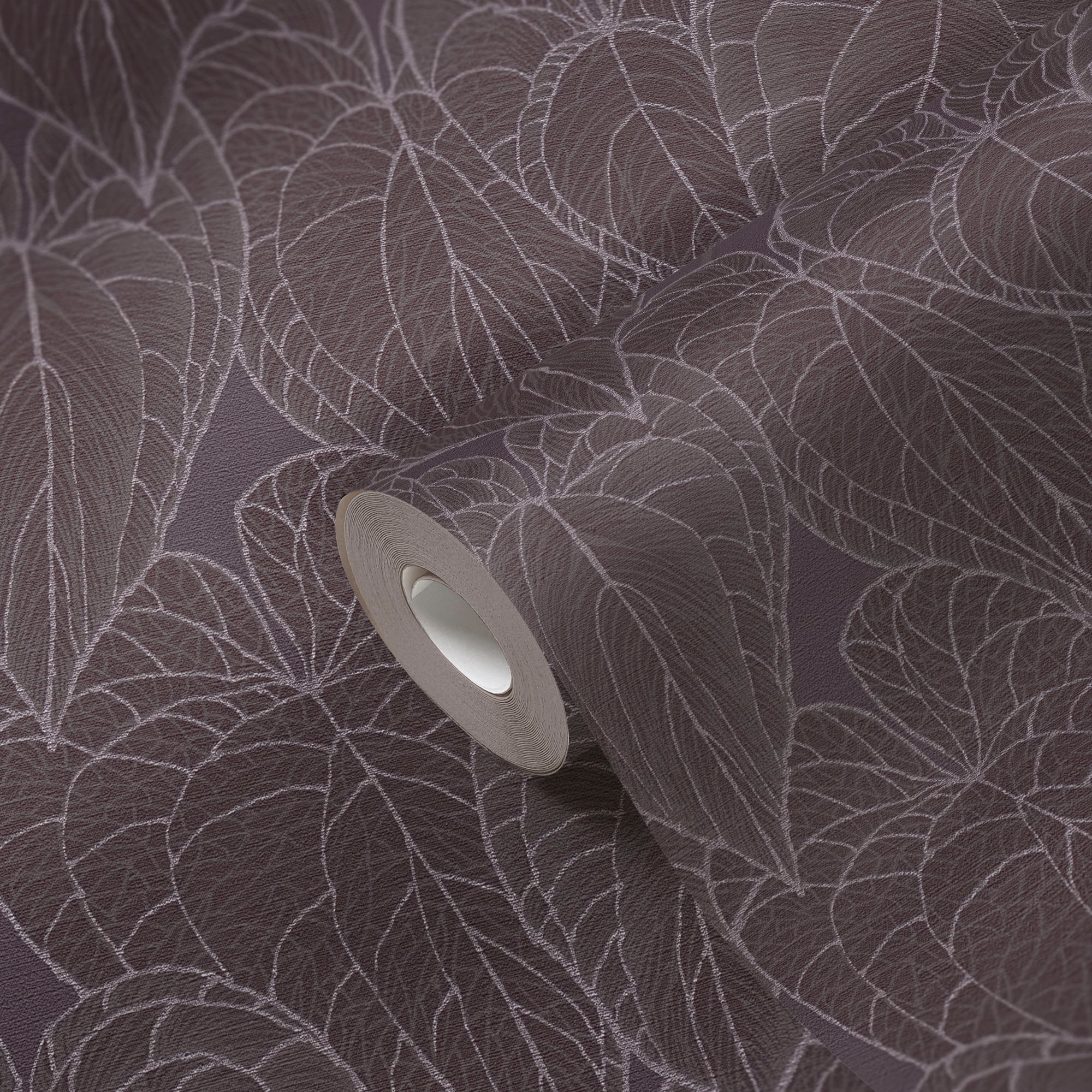 living walls Vliestapete »Tropen-Tapete - Blättermuster modern glänzend« leicht glänzend strukturiert Elegante Vliestapete mit tropischem Blättermuster