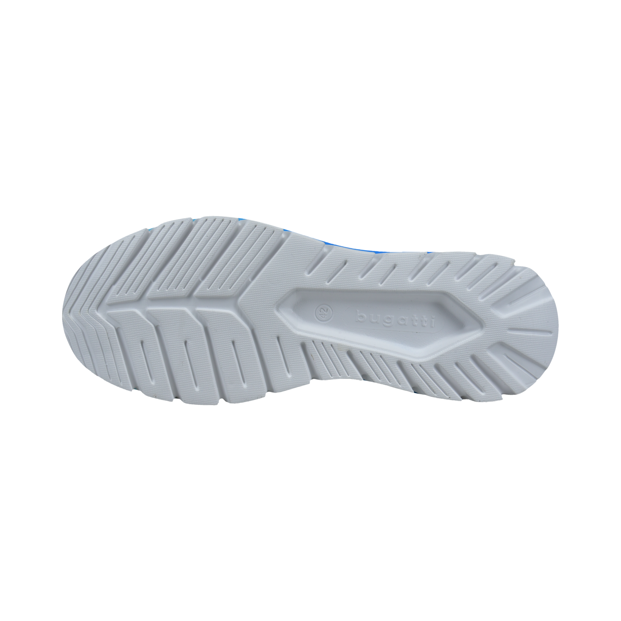 Sneaker BUGATTI, Herren, Gr. 44, weiß, blau, Textil, Schuhe Sneaker, Freizeitschnürer, Halbschuh im Materialmix 5