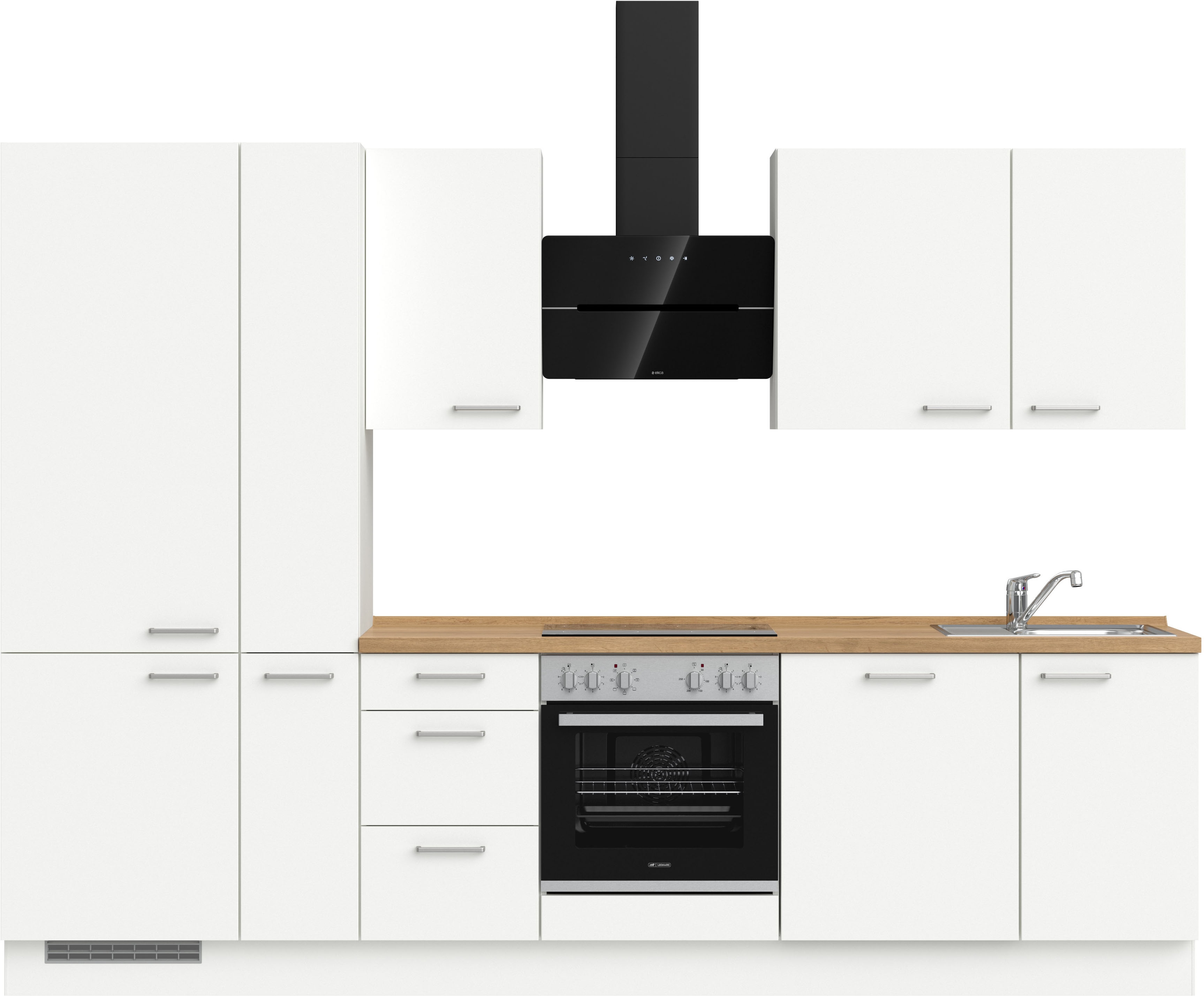 nobilia Küchenzeile ""Touch II", NEU: individuell anpassbar mit gratis Profi-Beratung" vormontiert, Breite 300 cm, Ausrichtung wählbar, wahlw. mit E-Geräten