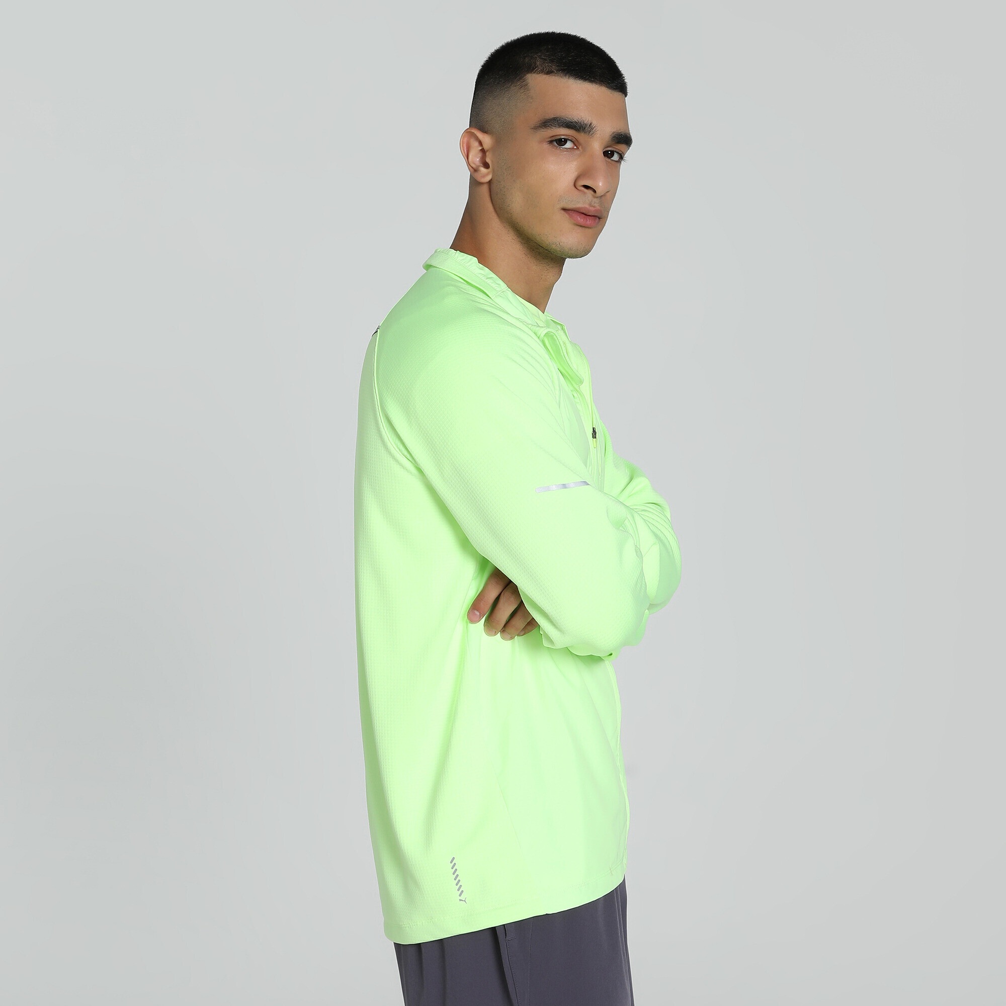 PUMA Laufjacke »PUMA RUN Grid Fleecejacke Herren«