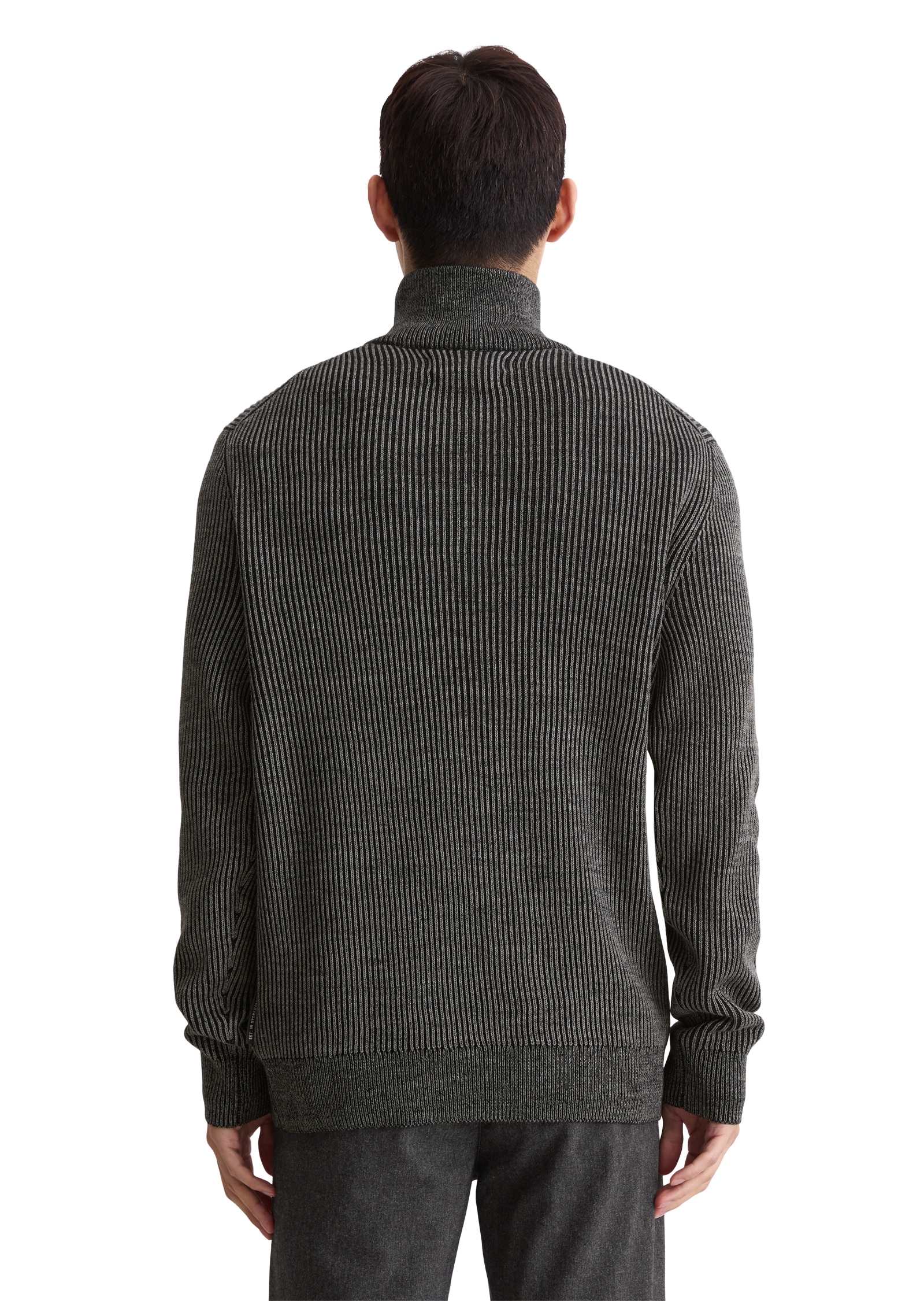 Marc O'Polo Troyer, Stehkragen, regular fit, Bi-Color-Look