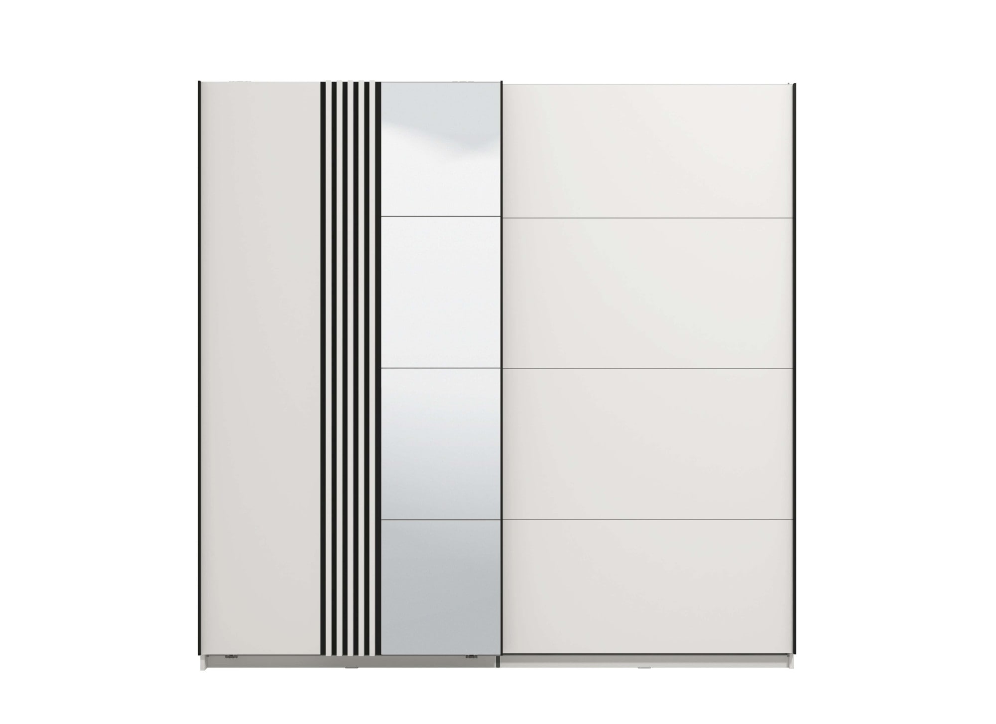 INOSIGN Schwebetürenschrank »Ascalon, mit Spiegel und Lamellen 3D, FSC-zertifiziert, Made in Europe«, 220x61x217,5cm, 3 verschiedene Innenaussattungen-individuell wählbar