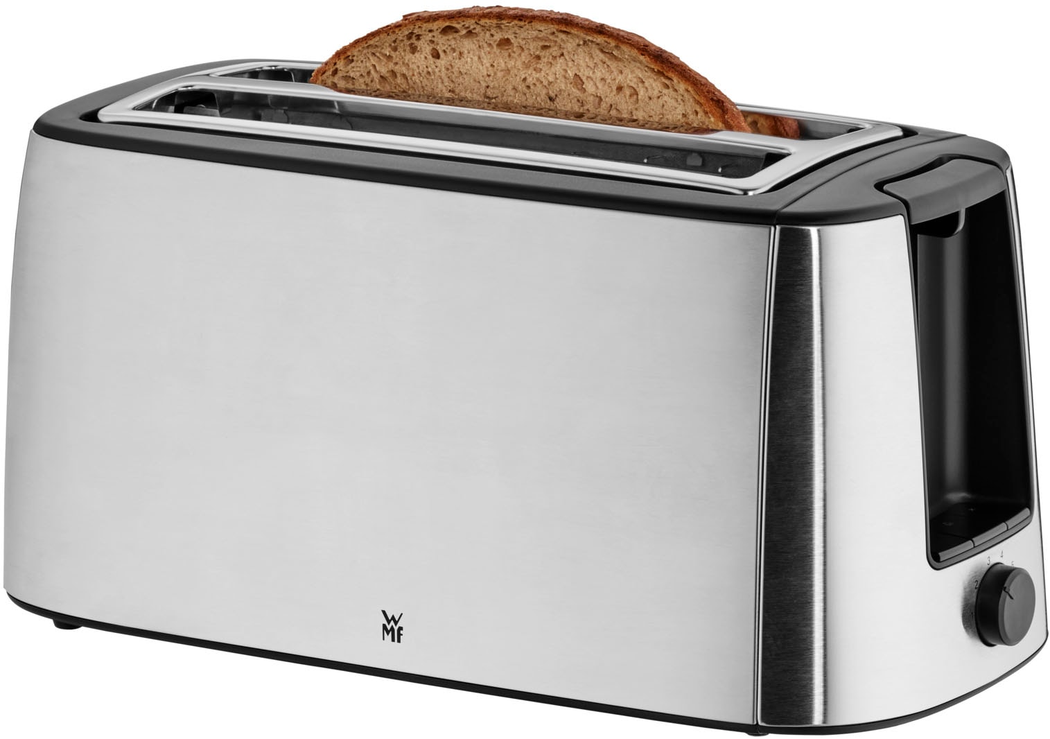 WMF Toaster »Bueno Pro, Doppel-Langschlitz-Toaster, XXL Toast, Brötchenaufsatz« 2 lange Schlitze für 4 Scheiben 1550 W 6 Bräunungsstufen, Brotzentrierung, Krümelschublade, Cromargan Gehäuse