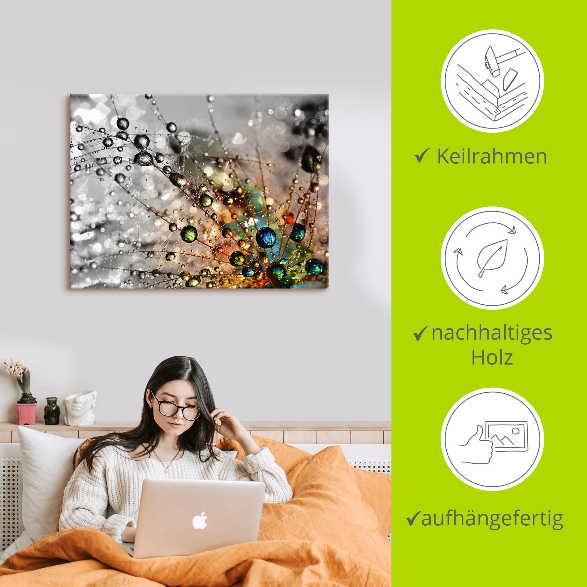 Artland Wandbild »Farbenfrohe Natur«, Blumen, (1 St.), als Alubild, Outdoorbild, Leinwandbild, Poster, Wandaufkleber