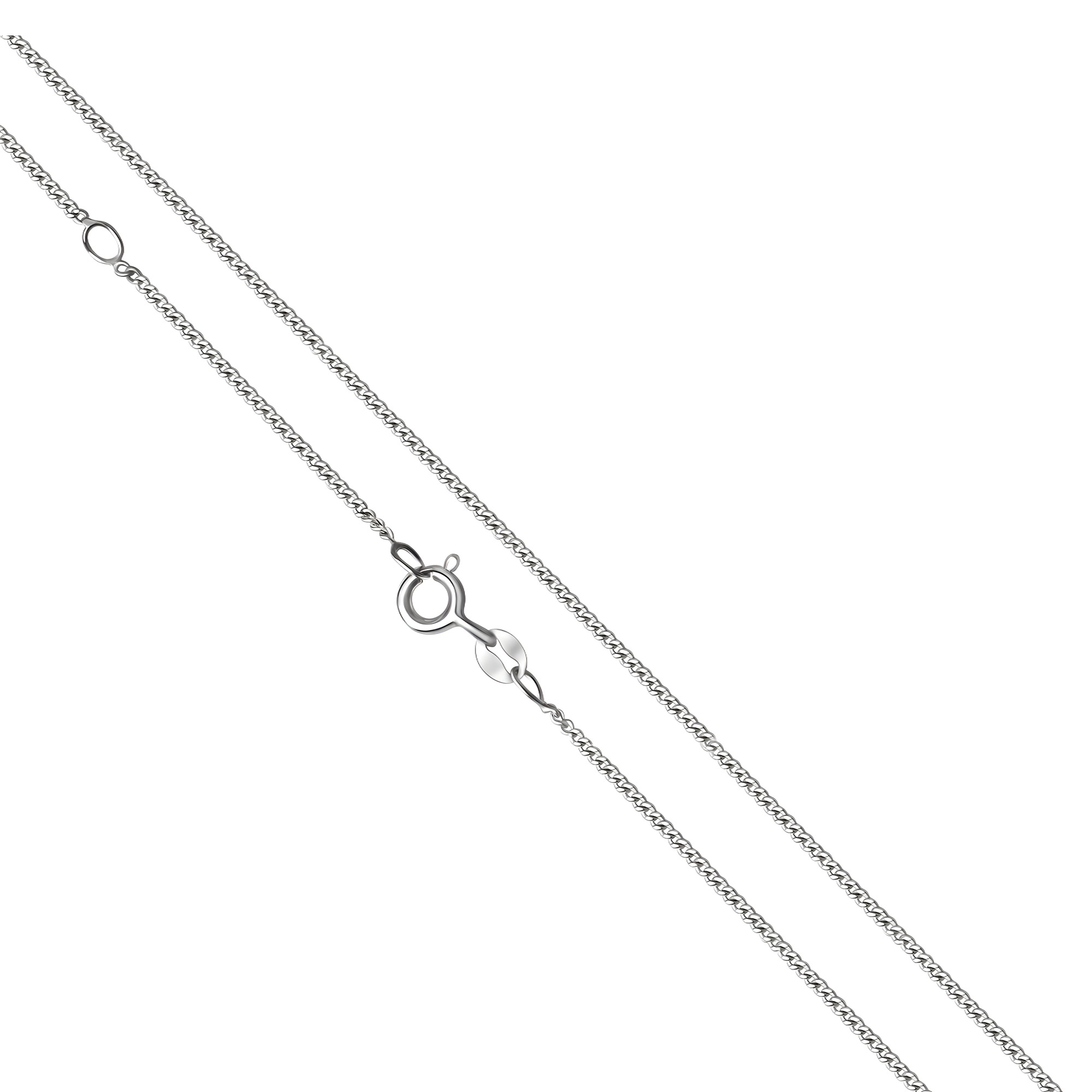 Vivance 375 White Gold Chain Necklace White 45cm