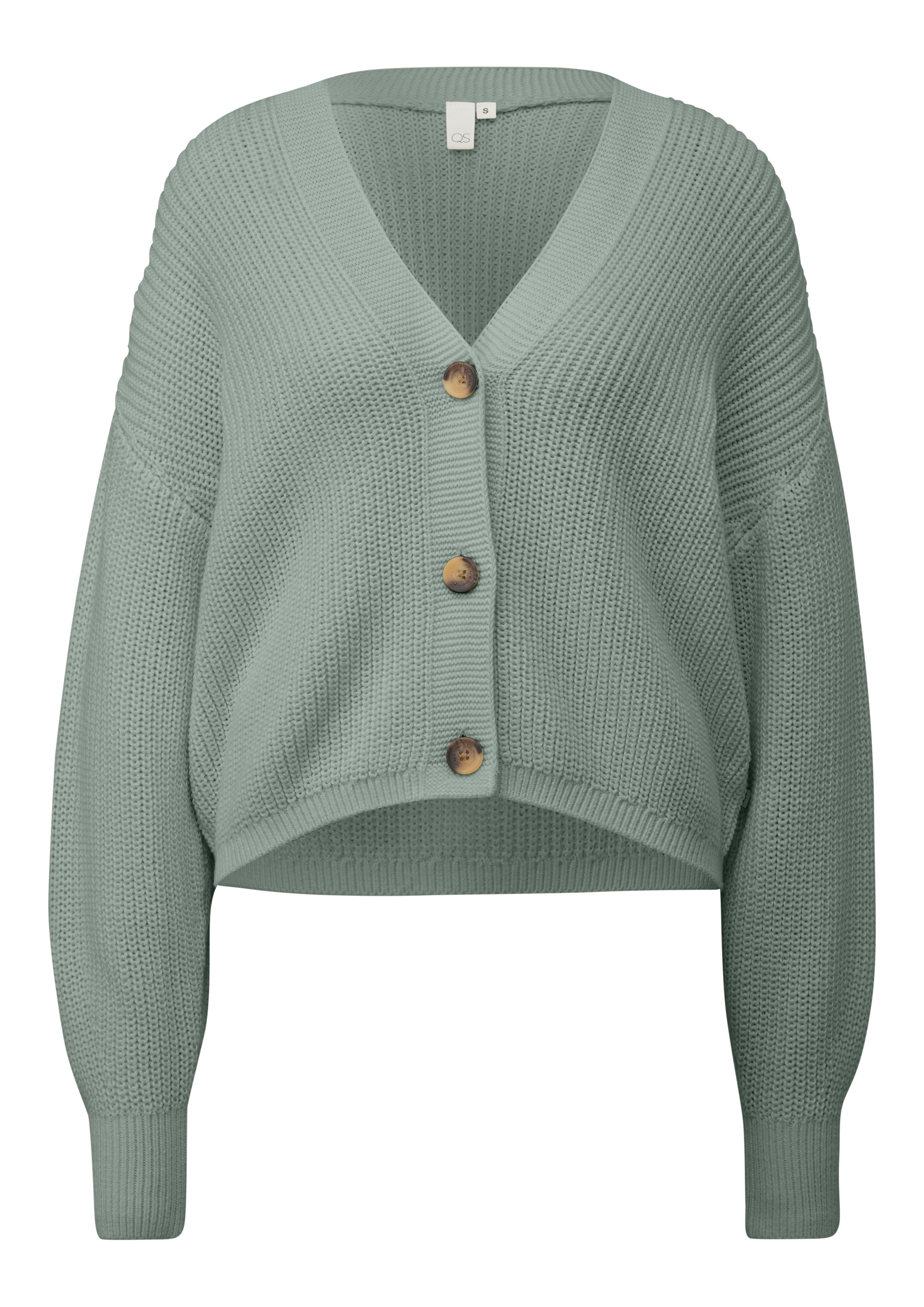 QS Strickjacke, mit Rippbündchen
