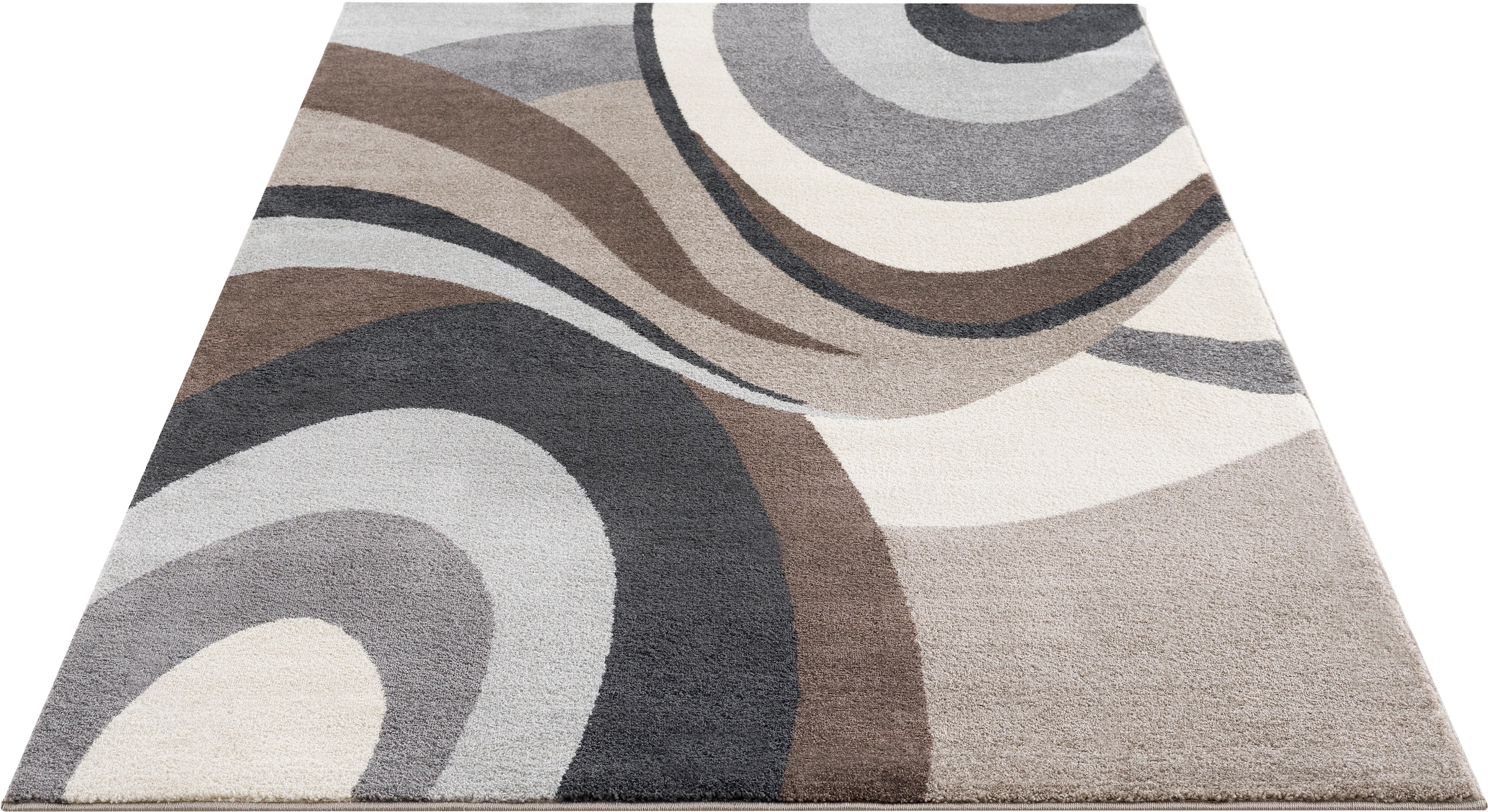 Wende-Teppich Wellen-Design, mit Teppich | handgearbeitetem rechteckig, »Neele«, BAUR Konturenschnitt, andas bestellen