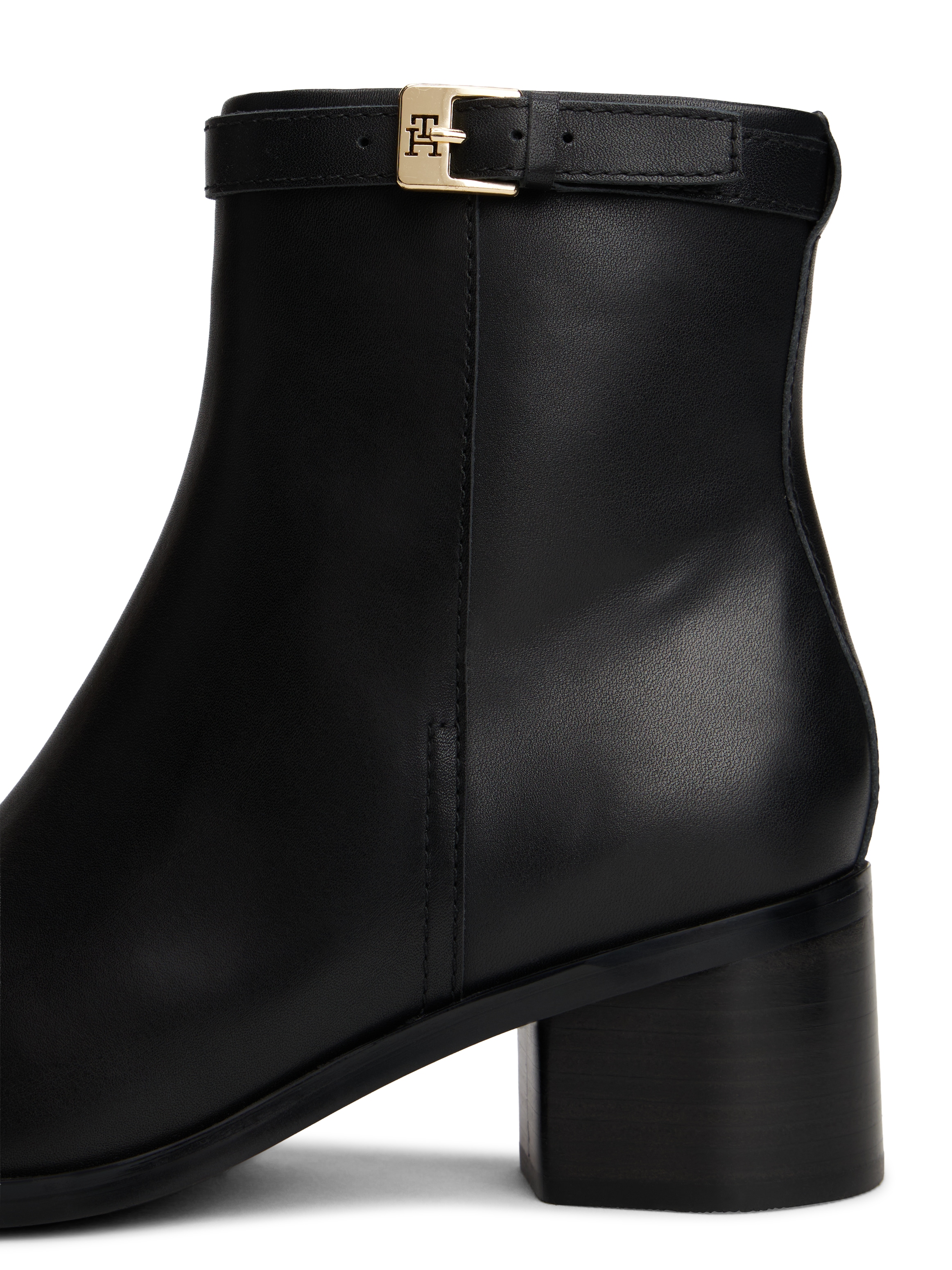 Tommy Hilfiger Stiefelette "TH BUCKLE RIDING MID HEEL BOOTIE", Blockabsatz, günstig online kaufen