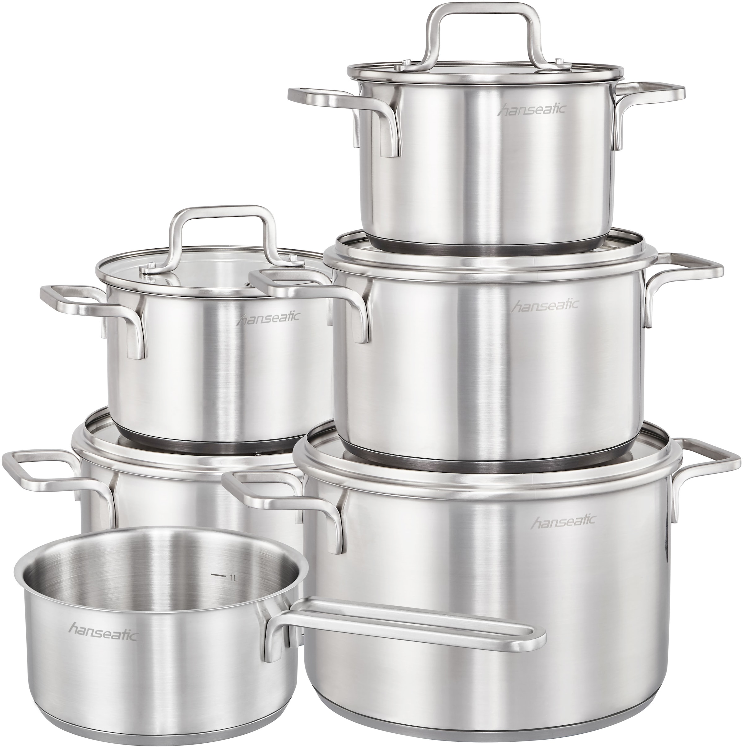 Hanseatic Topf-Set "DAILY" Set, Fleischtopf 2x 16 cm / 2x 20 cm / 1x 24 cm, günstig online kaufen