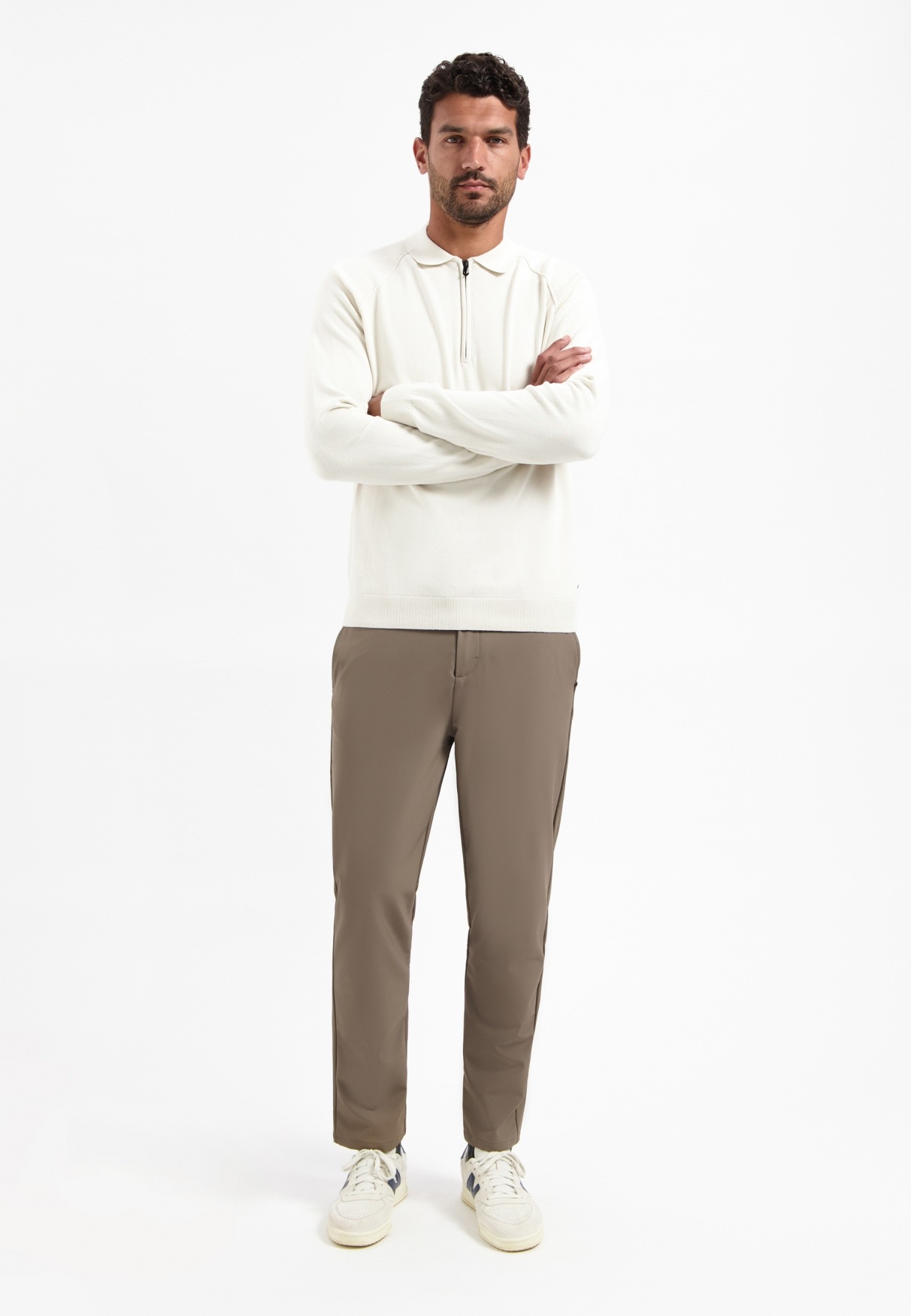 Thumbnail - NO EXCESS Stehkragenpullover "No Excess Half-Zip-Polo-Pullover Pullover Polo Half Zip Solid"