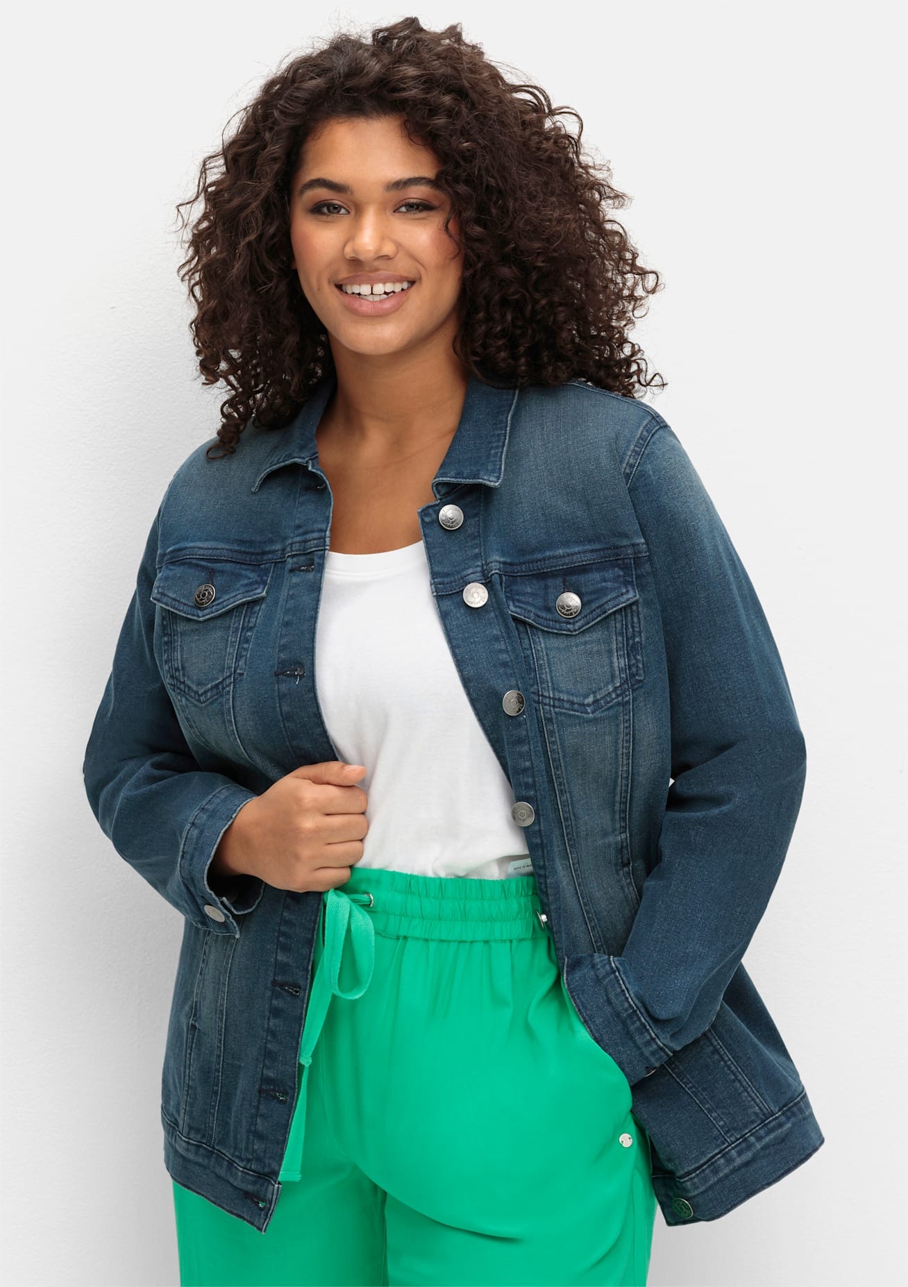 Sheego Jeansjacke, ohne Kapuze günstig online kaufen