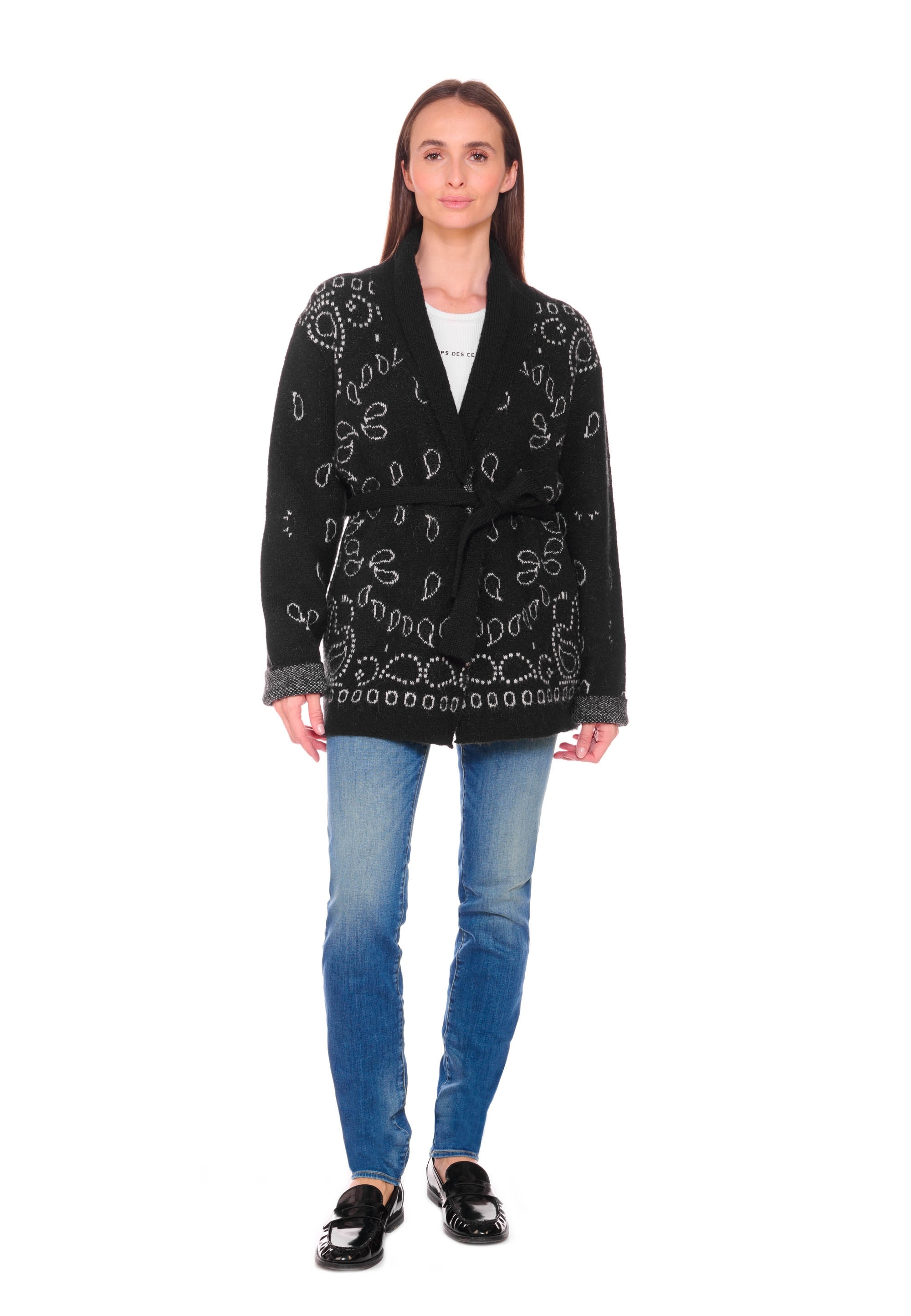 Le Temps Des Cerises Strickjacke »BAO«, mit schönem Allover-Muster