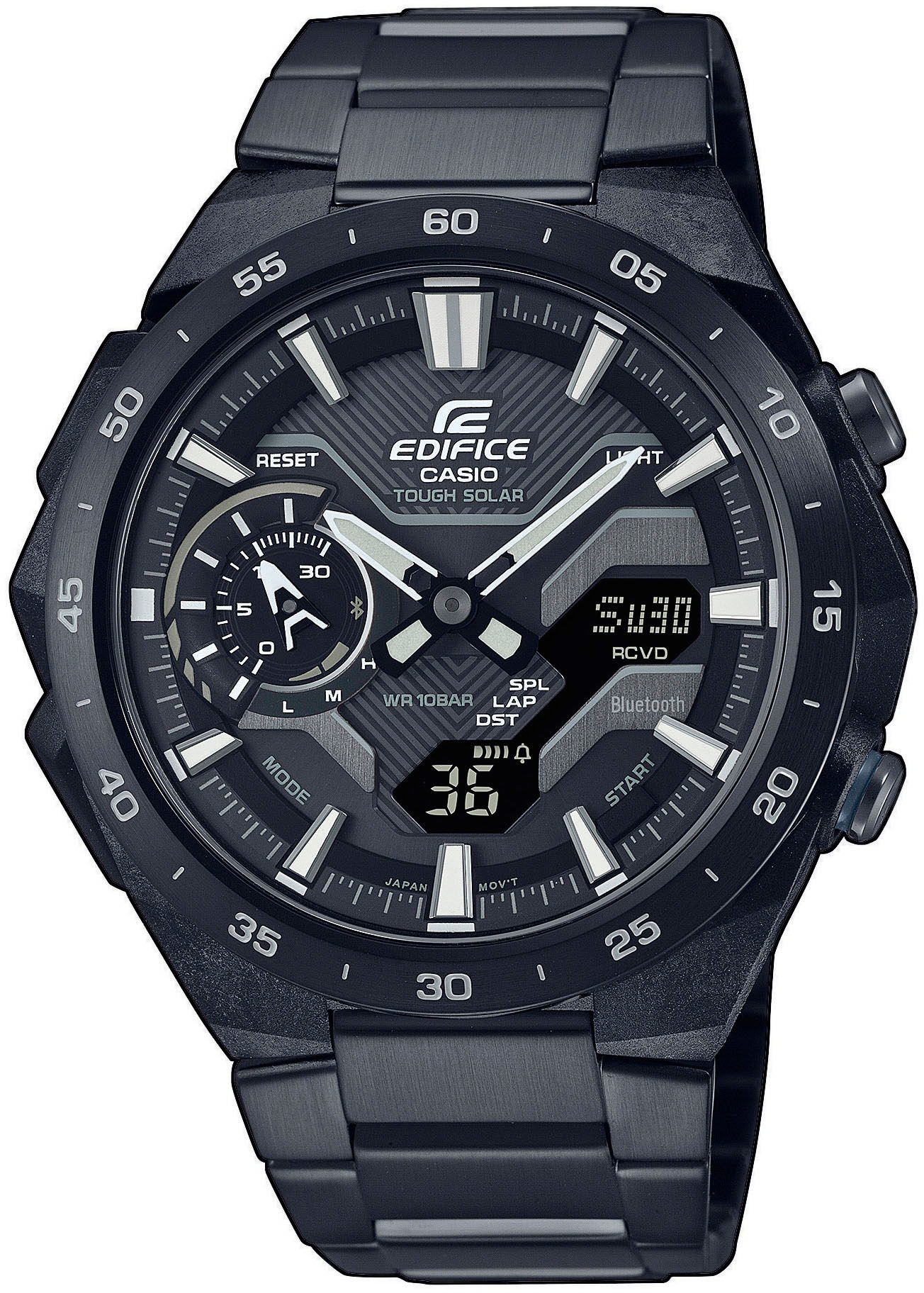 CASIO EDIFICE Smartwatch »ECB-2200DC-1AEF«, (Quarzuhr, Armbanduhr,Herrenuhr,Stoppfunktion,Bluetooth,Phone Finder)