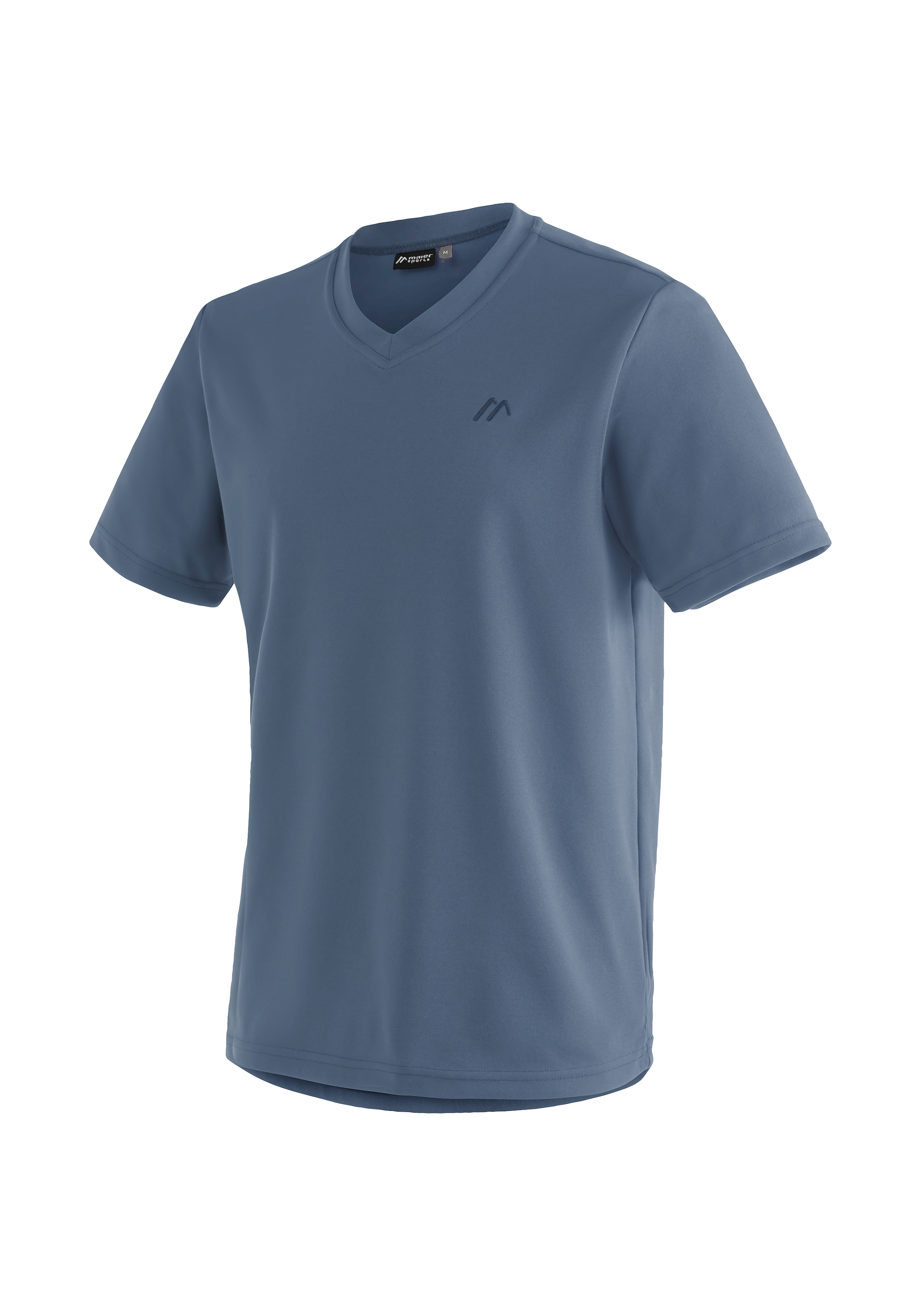 Maier Sports "Wali" Herren Kurzarmshirt, leichtes Sommer Funktionsshirt, V-Ausschnitt