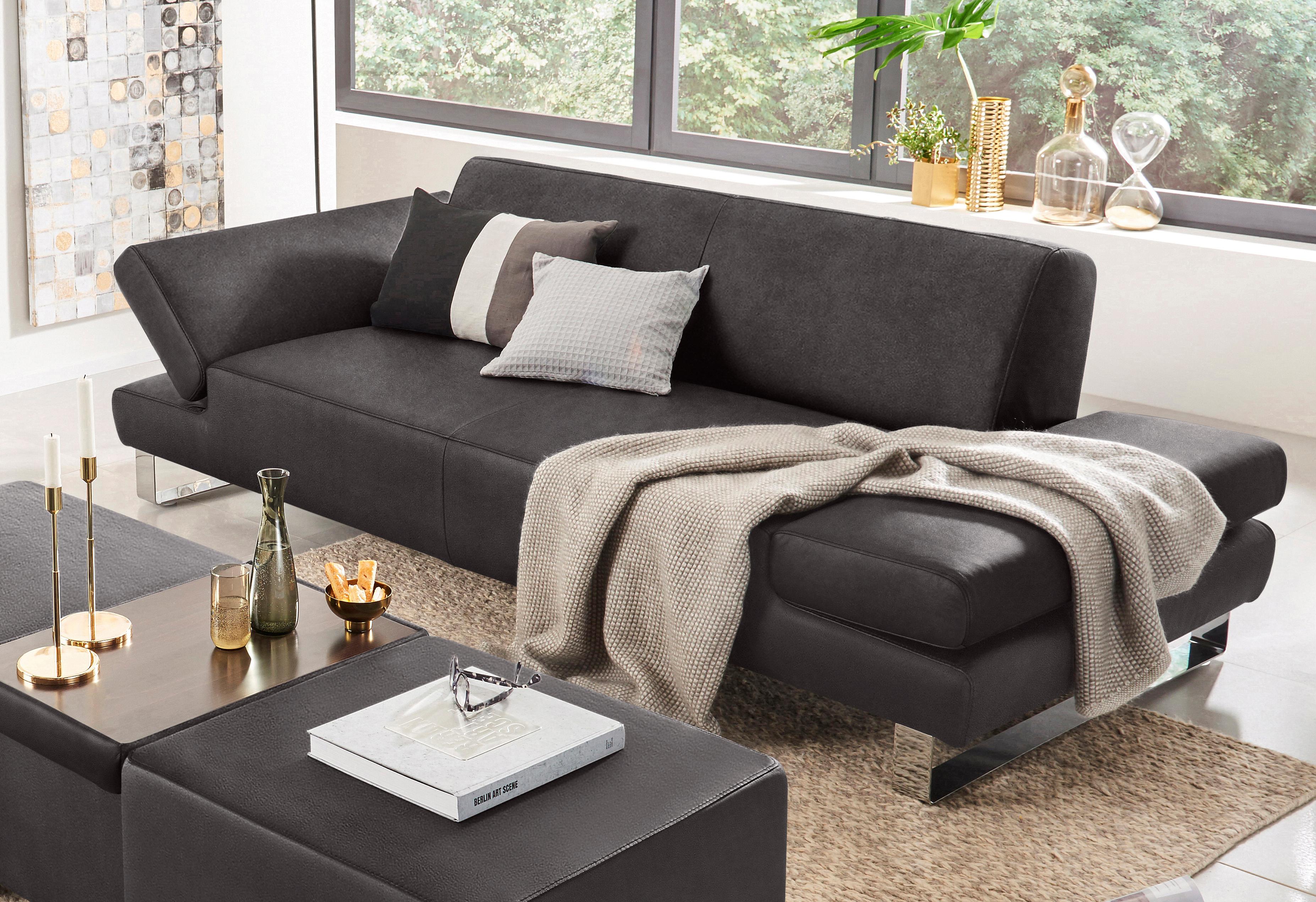 W.SCHILLIG 3-Sitzer "taboo Designsofa mit hohem Sitzkomfort, Breite 232cm, Sitztiefe 59cm" mit Normaltiefe, inklusive Armlehnenverstellung