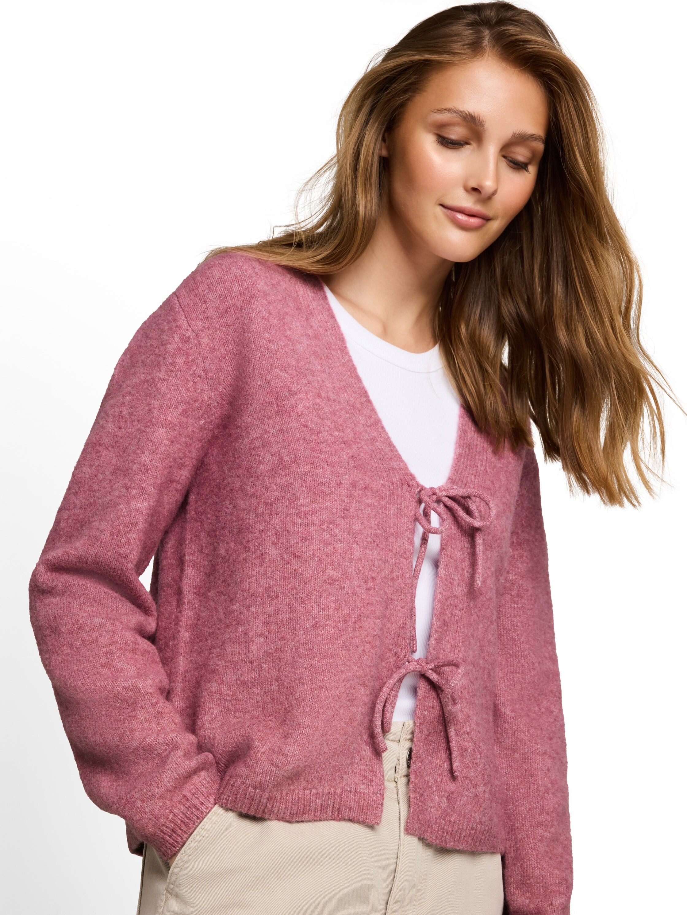 TOM TAILOR Denim Cardigan mit Schleifen