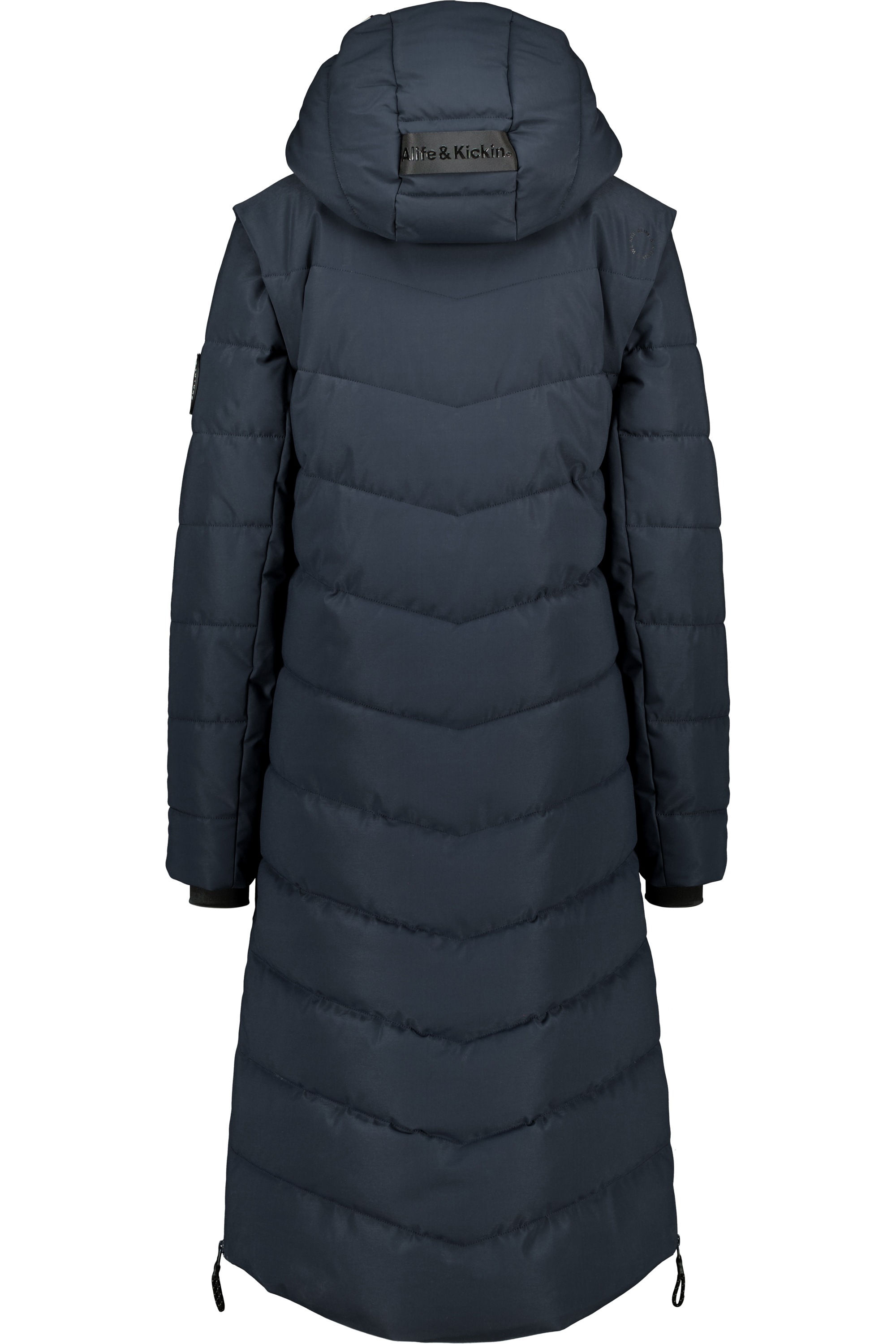 Alife & Kickin Steppjacke »Damen NellyAK A«, mit Kapuze, Mantel & Weste in einem, mit abnehmbaren Ärmeln in schmaler Passform
