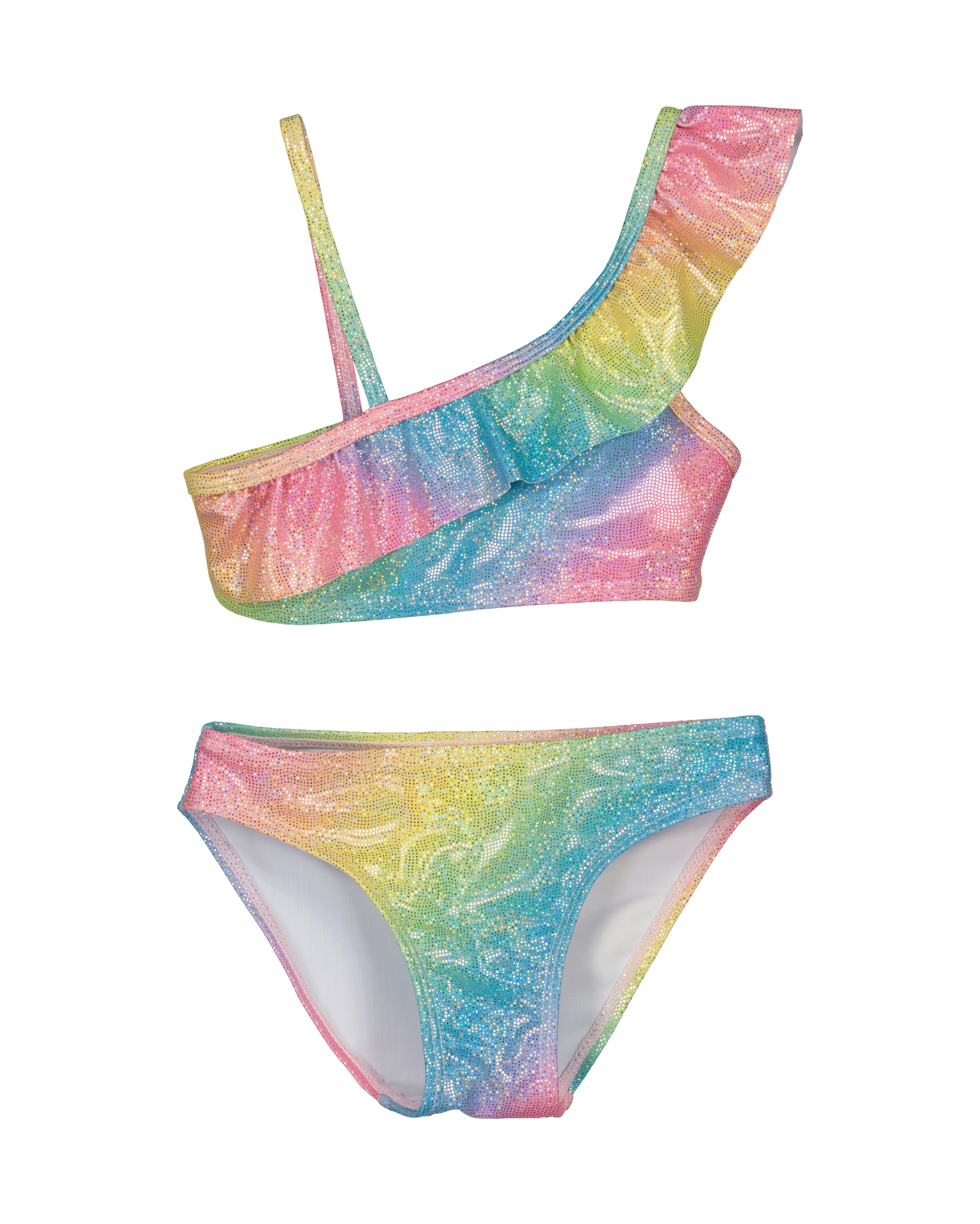 BLUE SEVEN Mädchen Bandeau-Bikini "Blue Seven Bikini"0009, weiß ao, Gr. 116, Elasthan, Polyester, Bikini-Sets