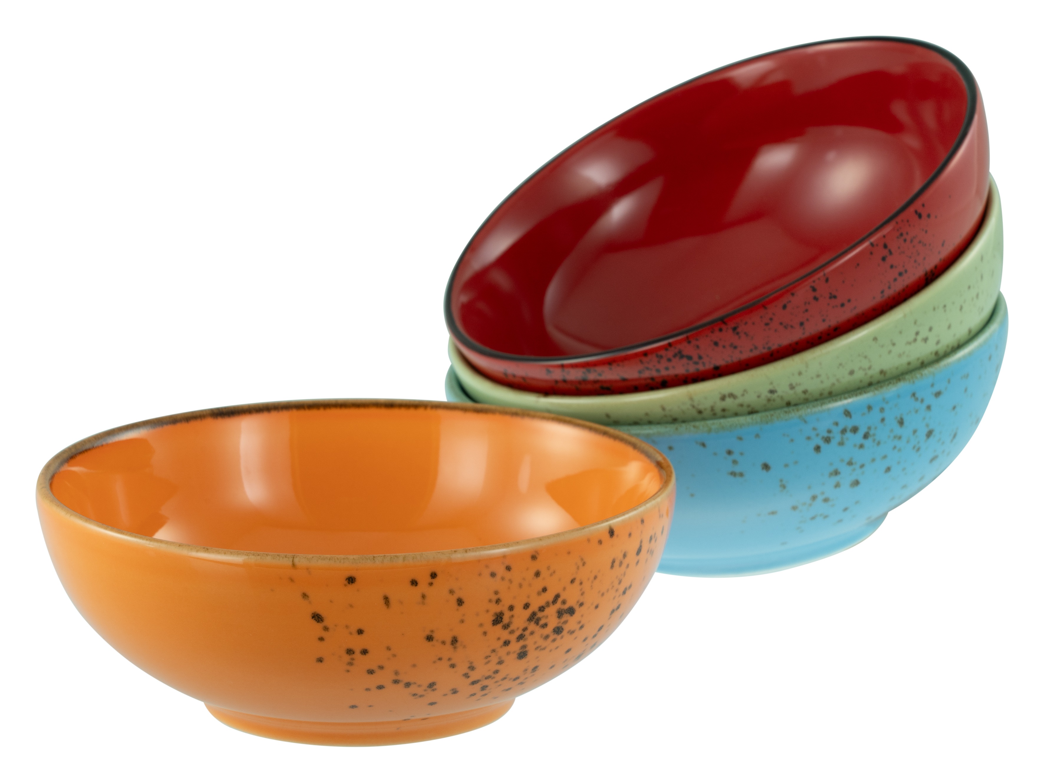 CREATABLE Schale "Nature Collection, Smoothie Bowl 4-tlg", Ø 16,5cm, orange, Schüsseln, Handwerklicher Look, Vintage