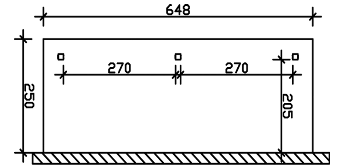 Skanholz Terrassendach »Rimini«, 648 cm Breite, verschiedene Tiefen